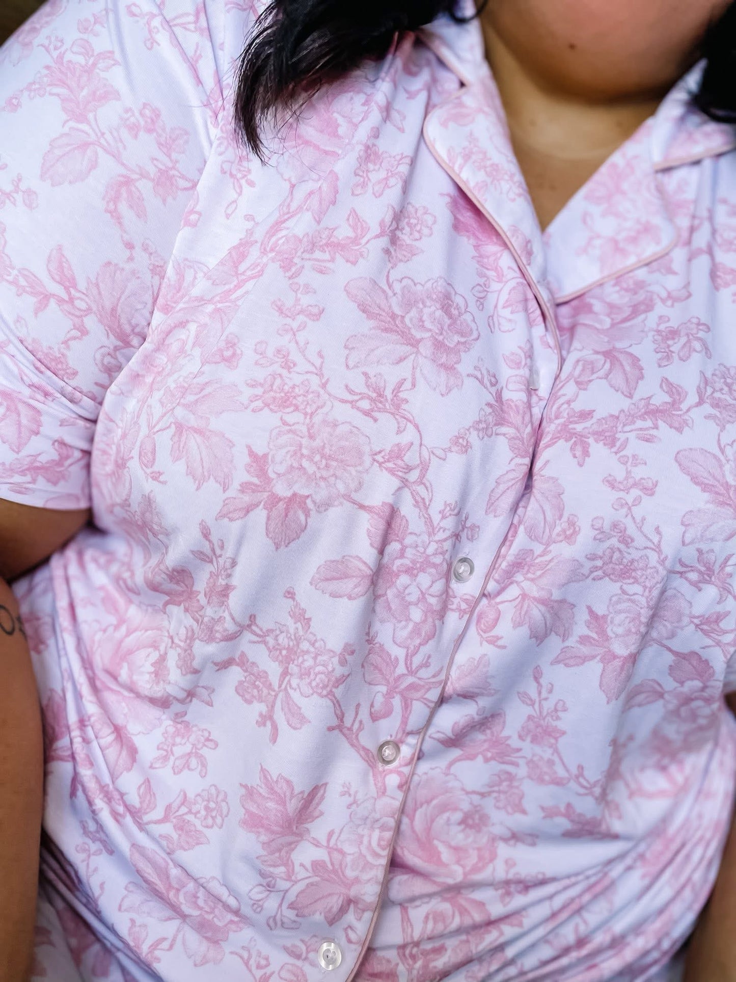 Pink toile Womens pant set