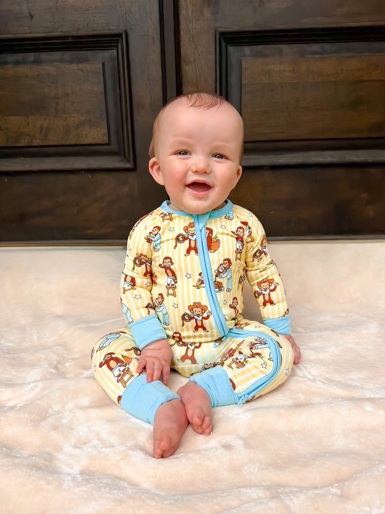 Monkey Business Double Zippy Romper