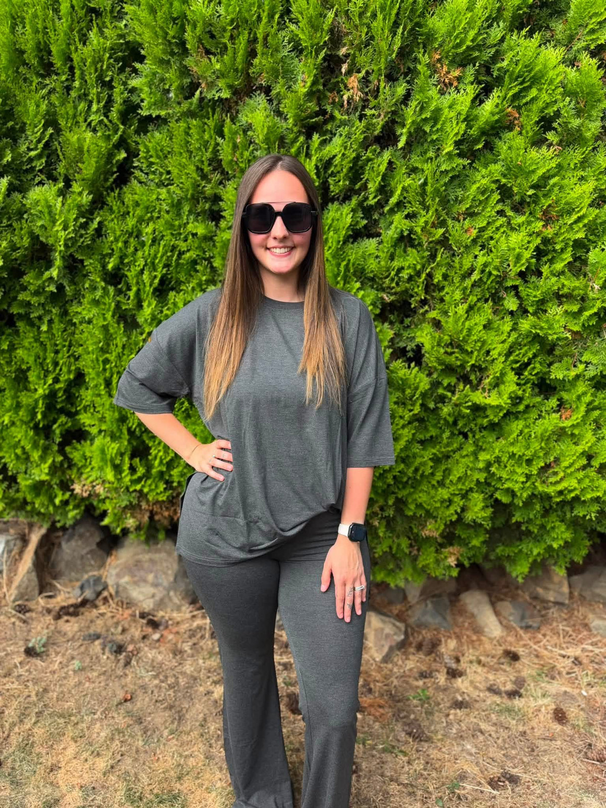 Soft Slate Womens Pant Set
