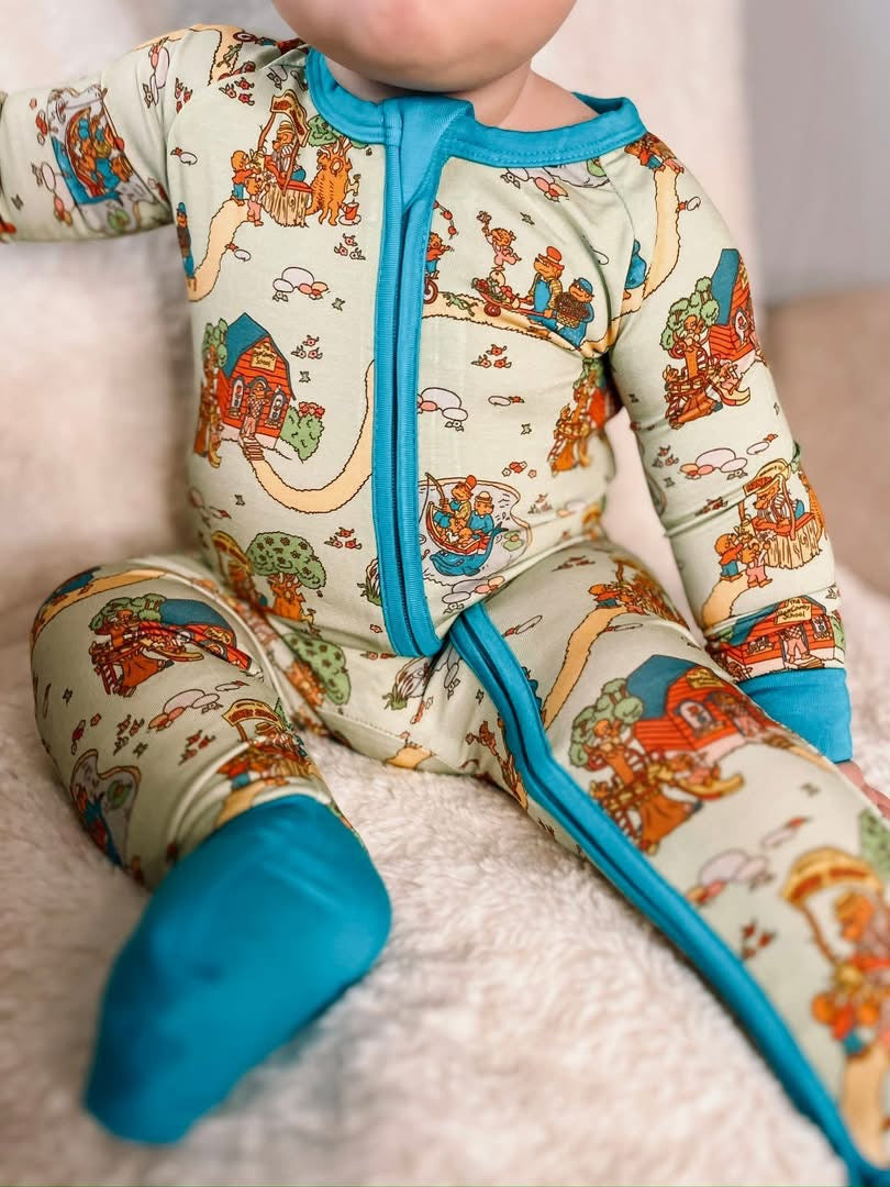 Story Time Bears Double Zippy Romper