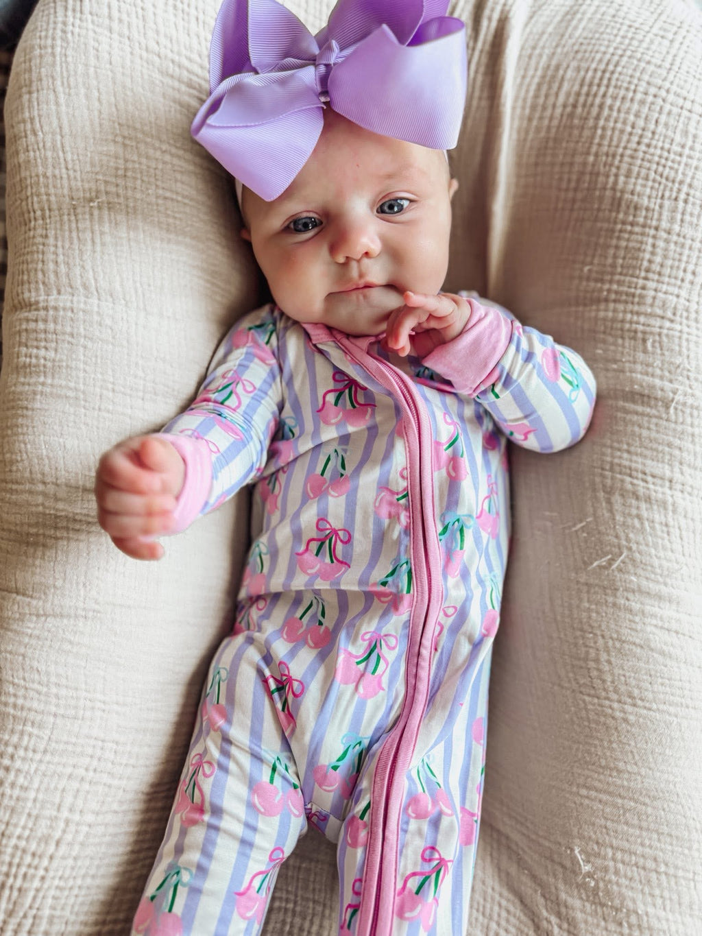 Coquette Cherries Double Zippy Romper