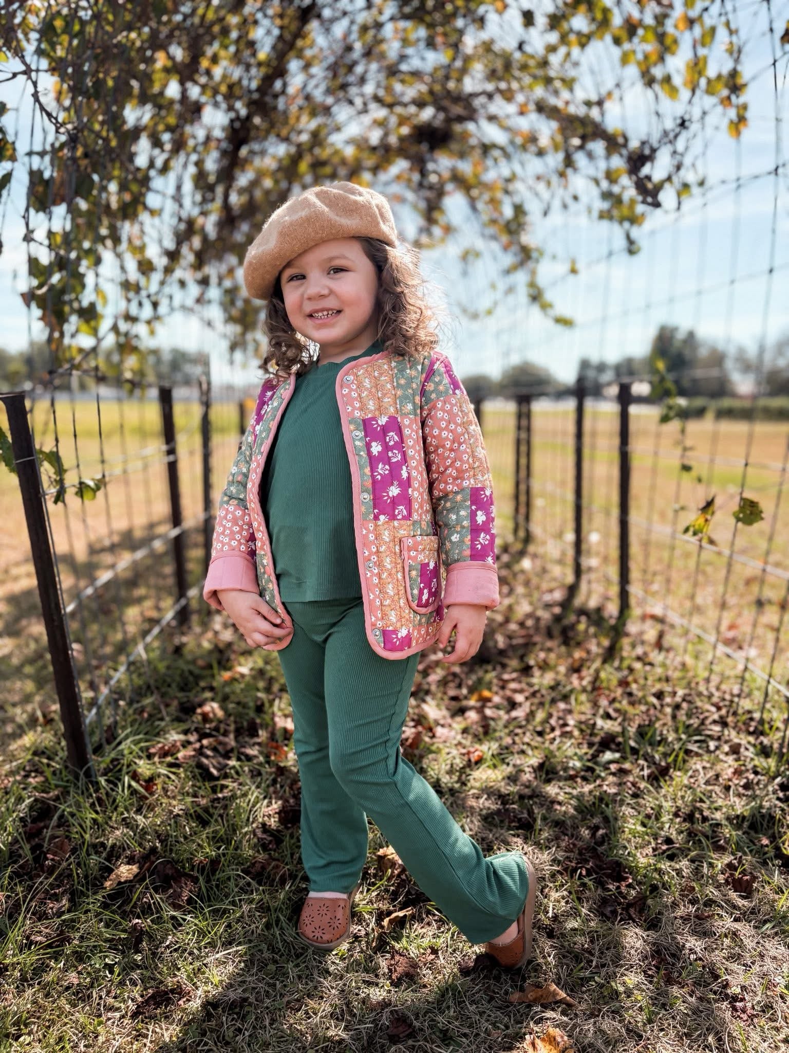 Evergreen Ribbed Kids Daywear Pant Set