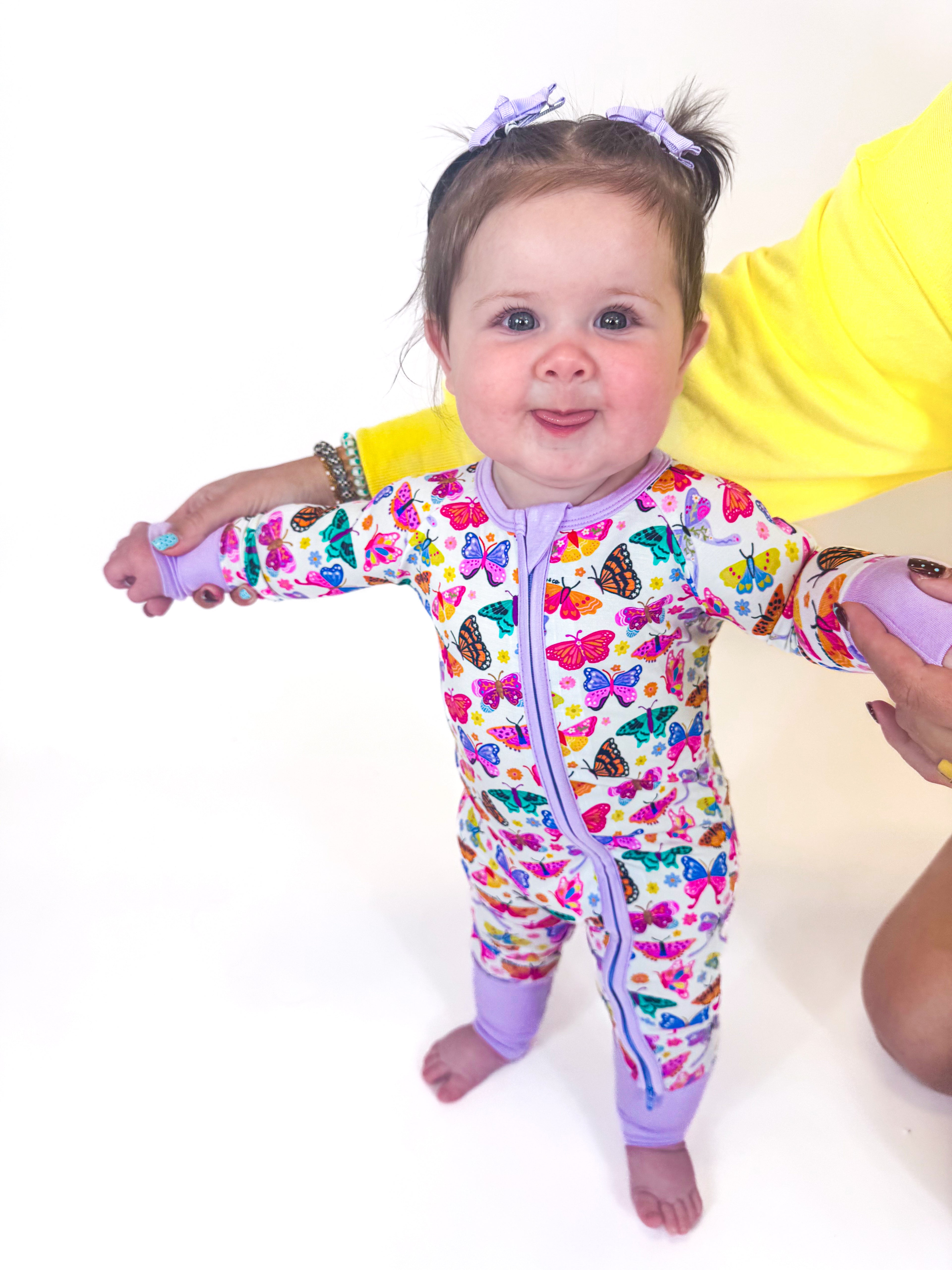 Spring Flutters Double Zippy Romper