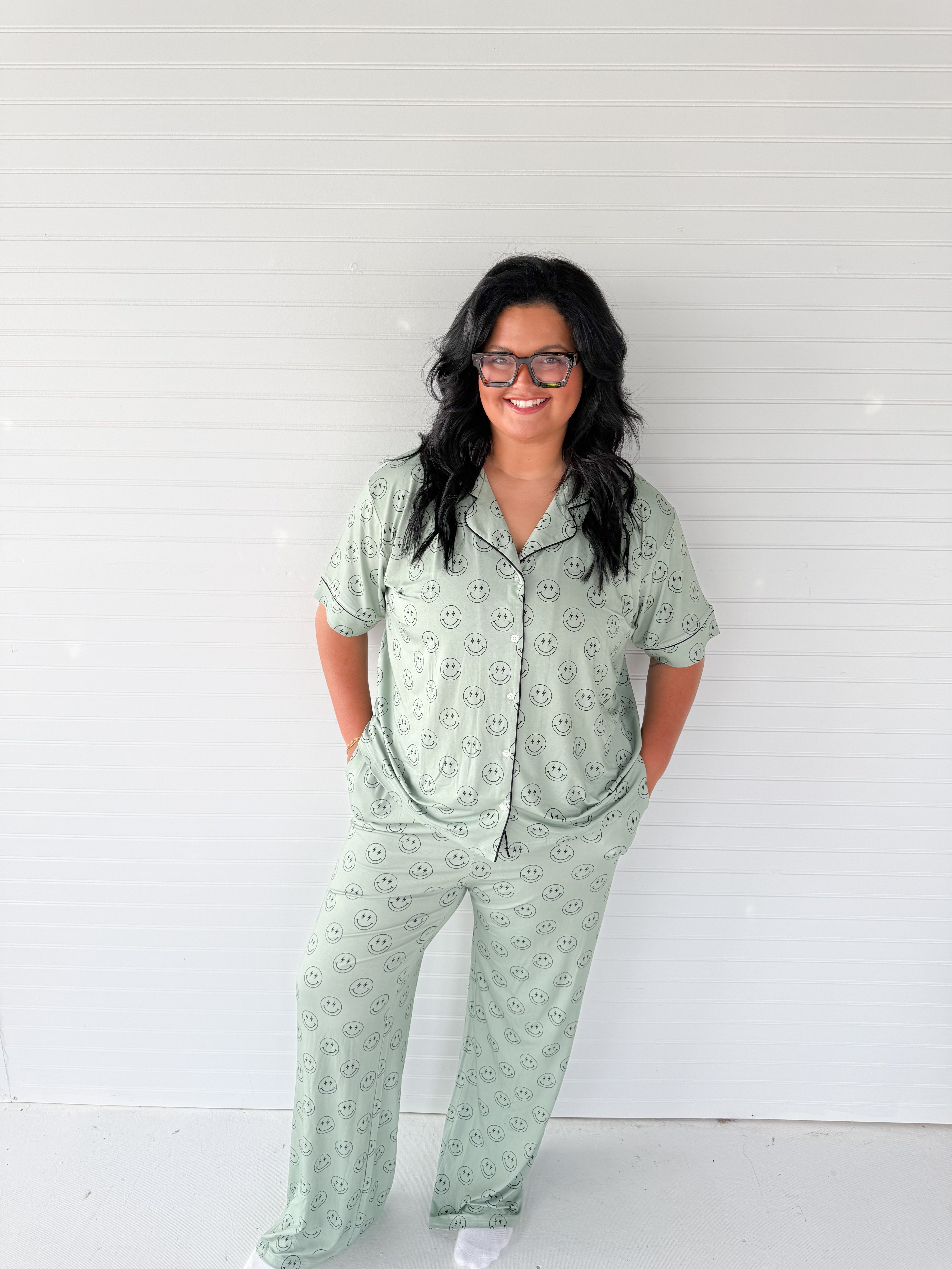 Pistachio Smileys Womens Pant Set