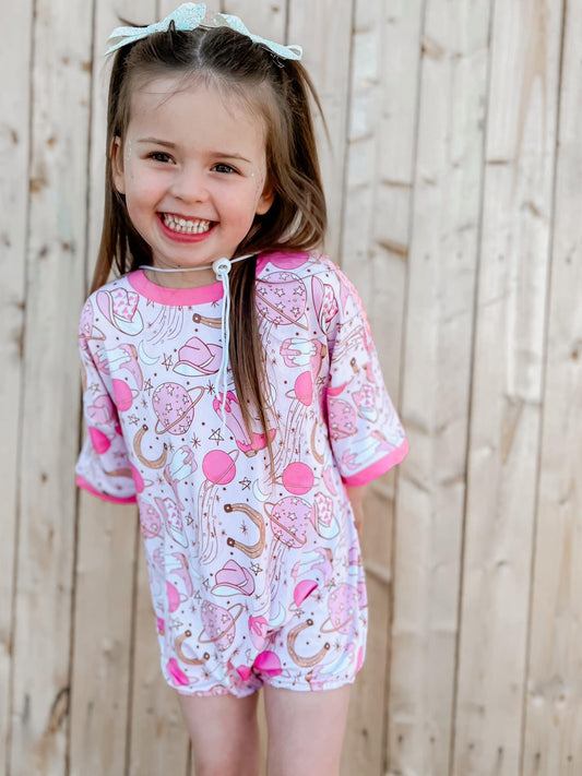 Cosmic Cowgirl Oversized Bubble Rompers