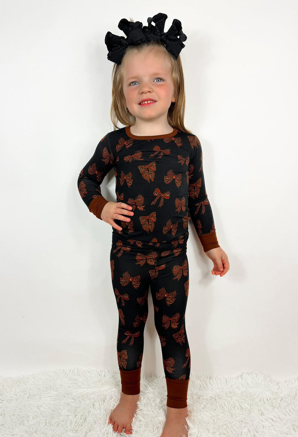 Cheetah Bows Two Piece Set