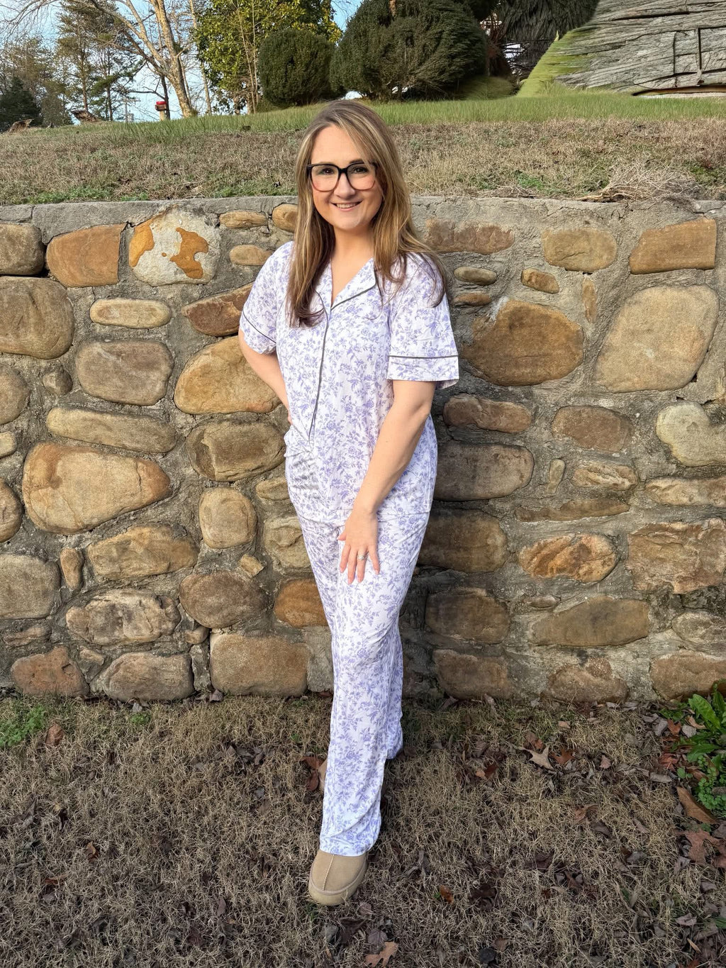 Lavender Toile Womens Pant Set