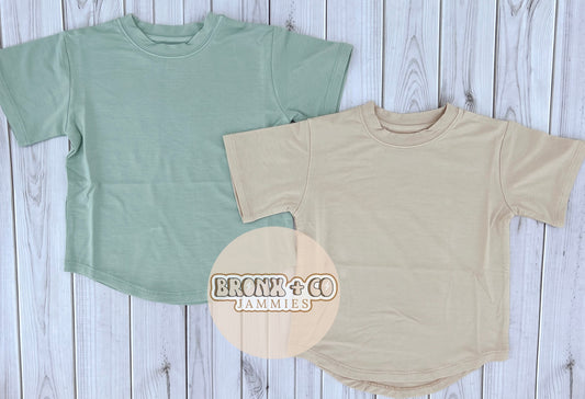 SAGE/BEIGE BAMBOO TEES