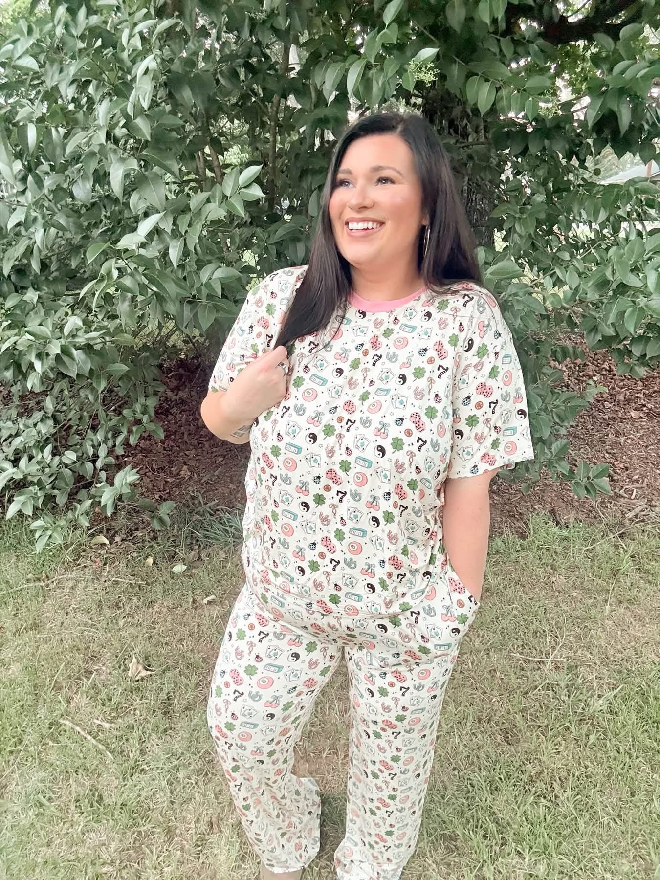 Lucky Days Womens Lounge Pant Set