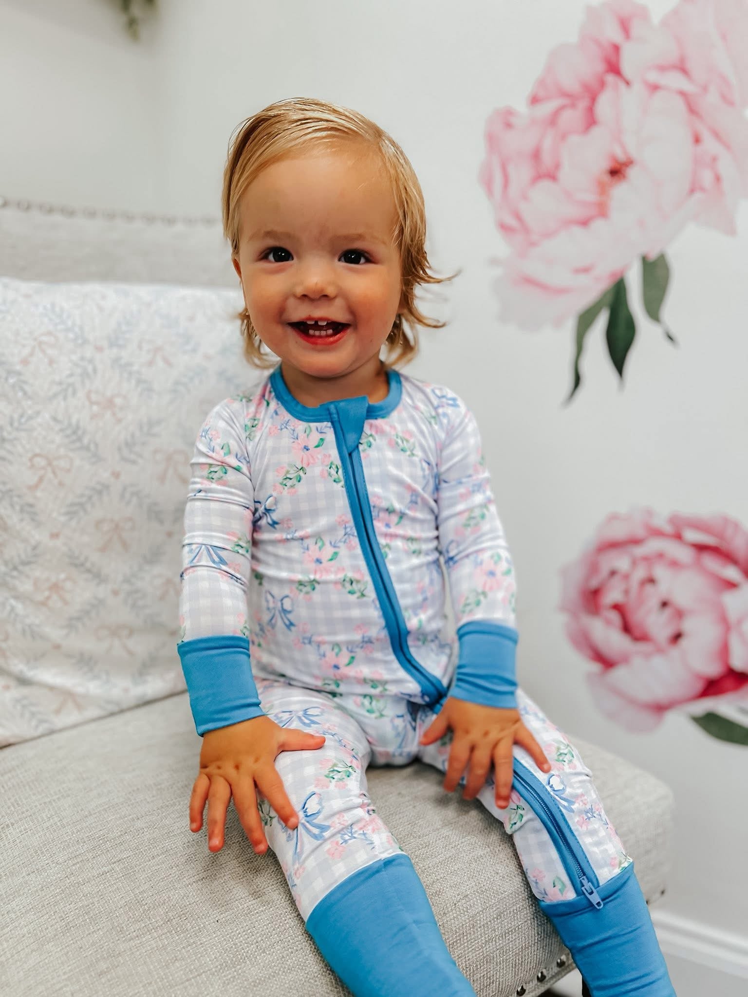 Loveshack Gingham Double Zippy Romper