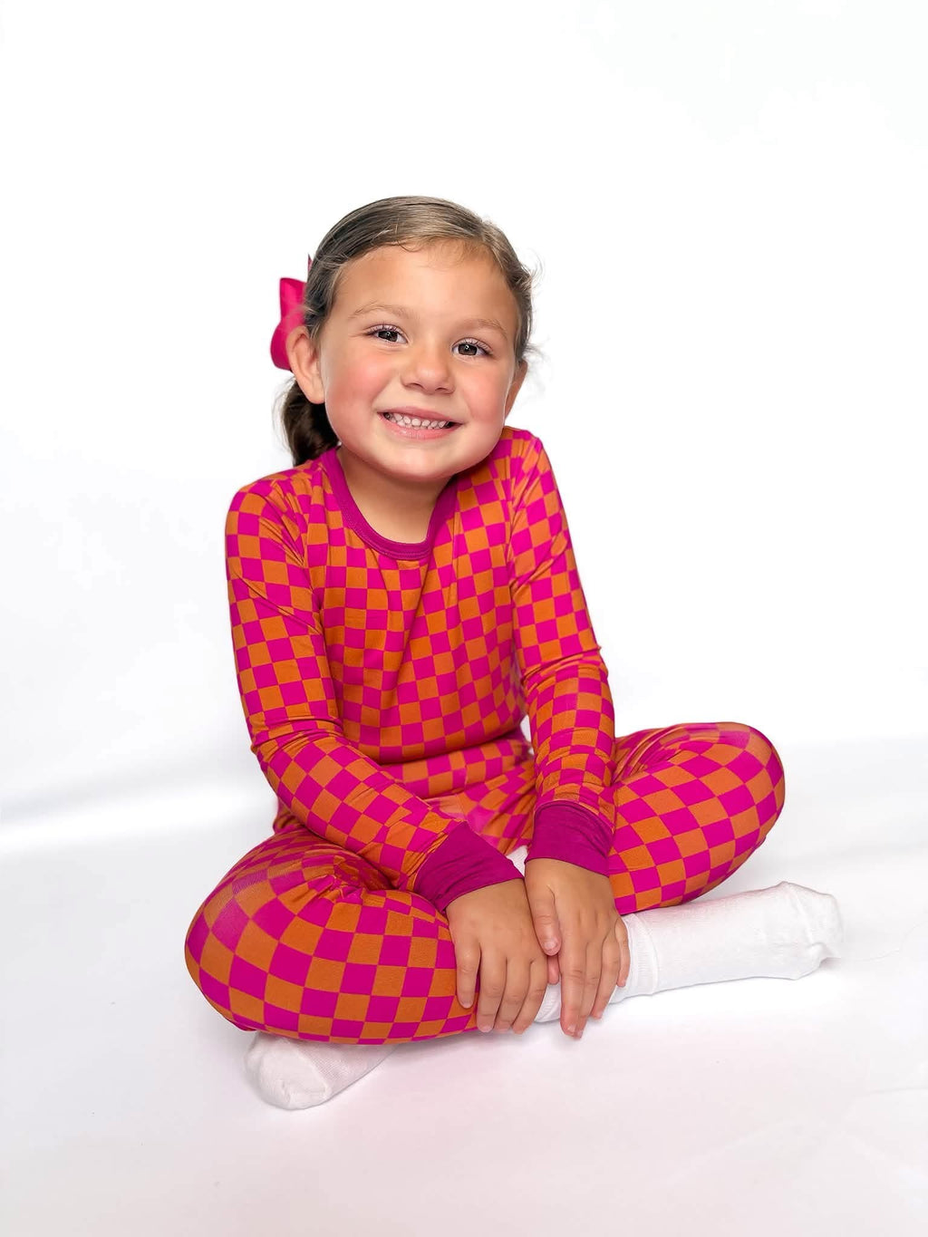 Pink Punch Checks Two Piece Set