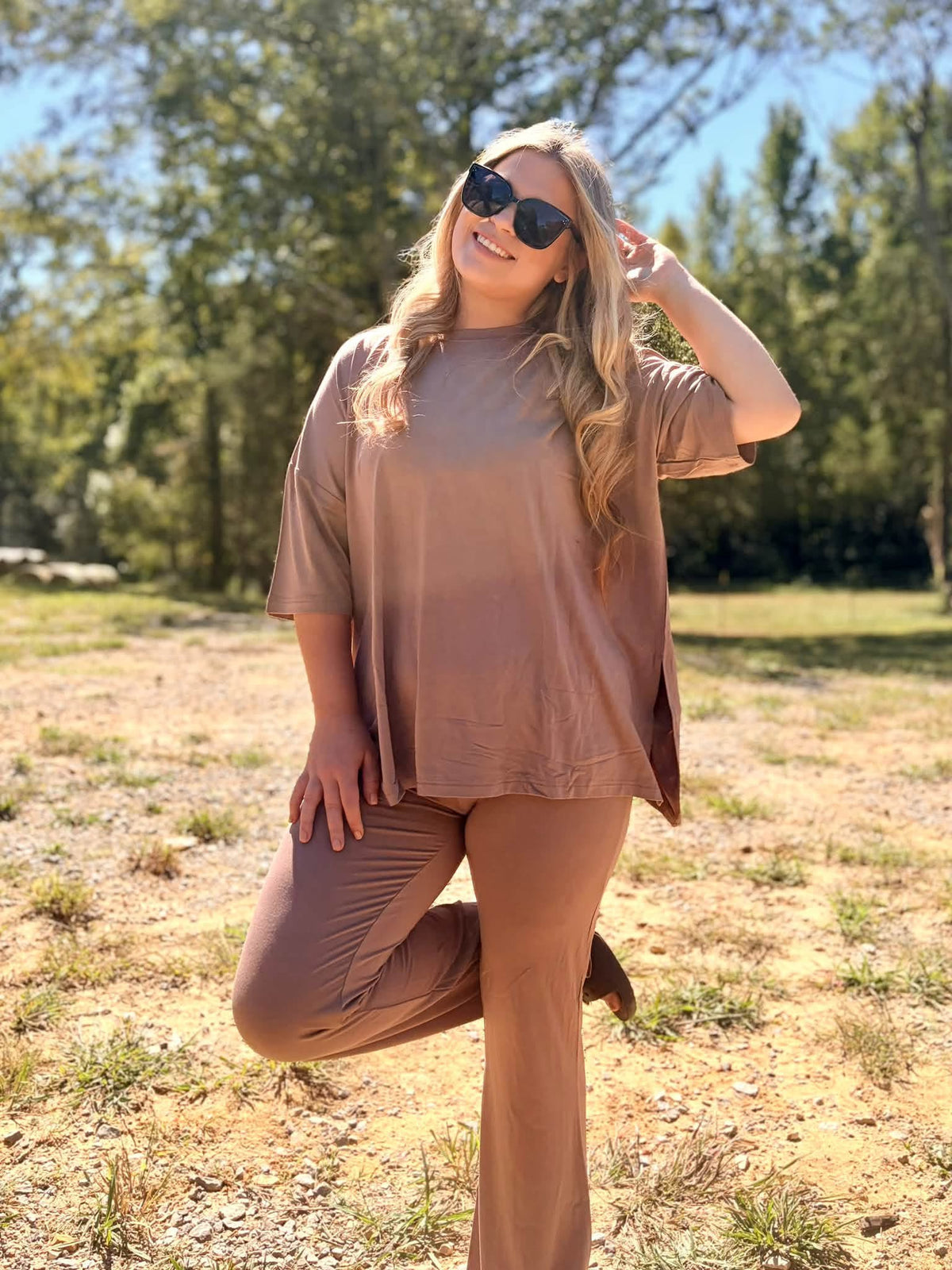 Taupe Womens Pant Set