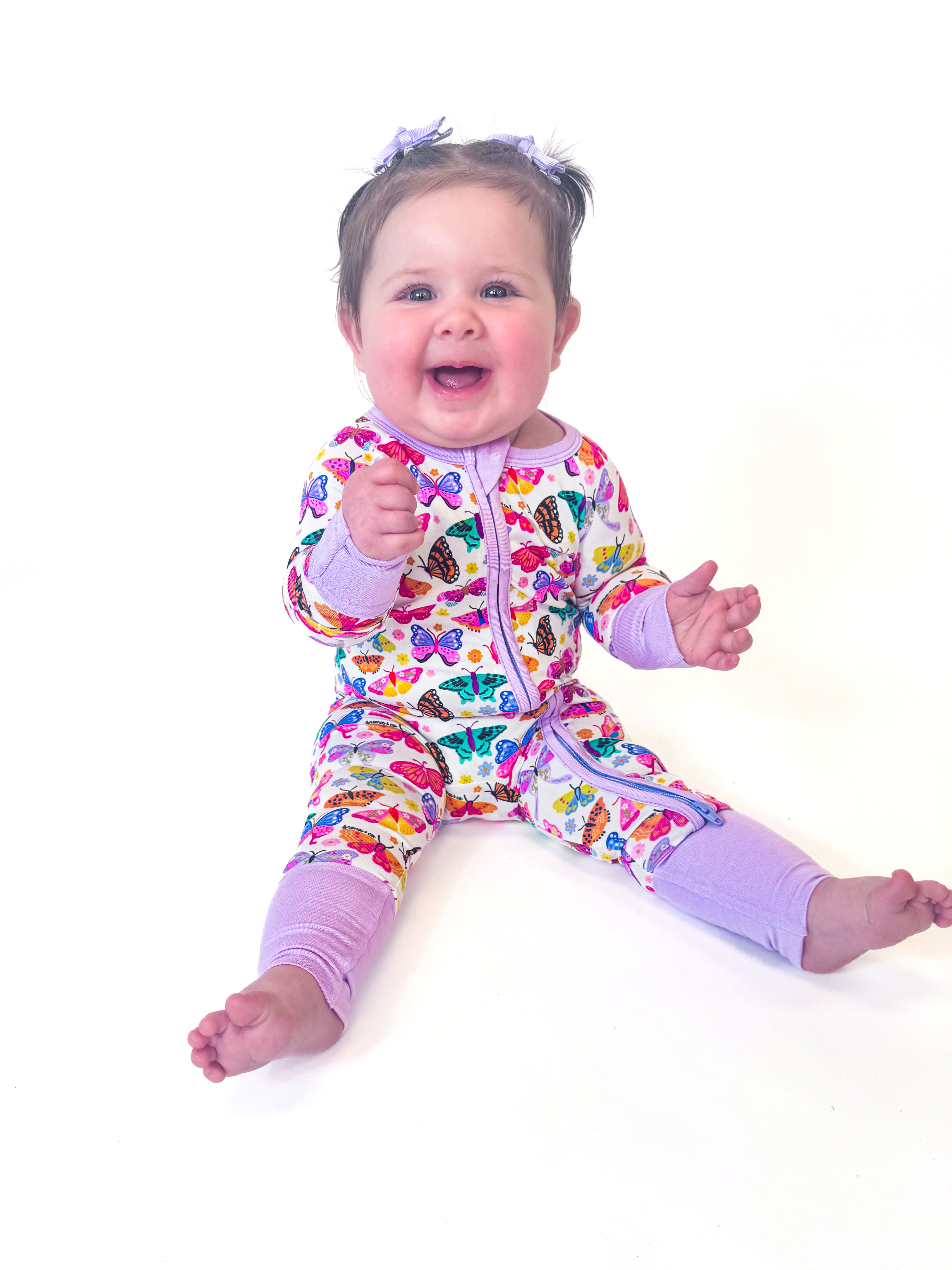 Spring Flutters Double Zippy Romper