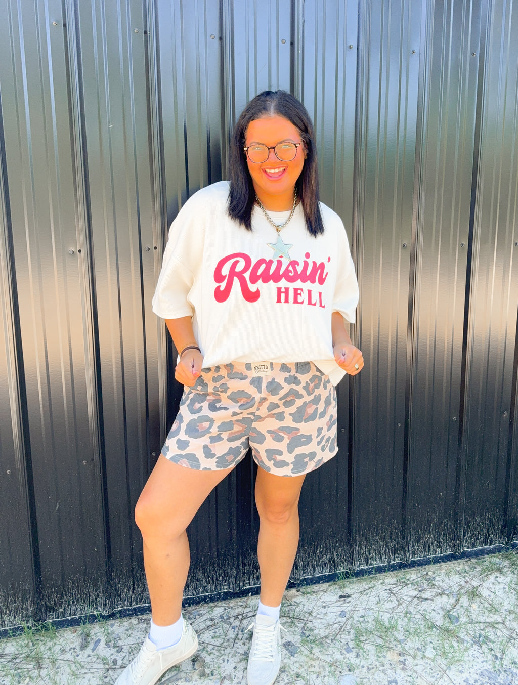 Raisin' Hell Waffle Knit Short Set