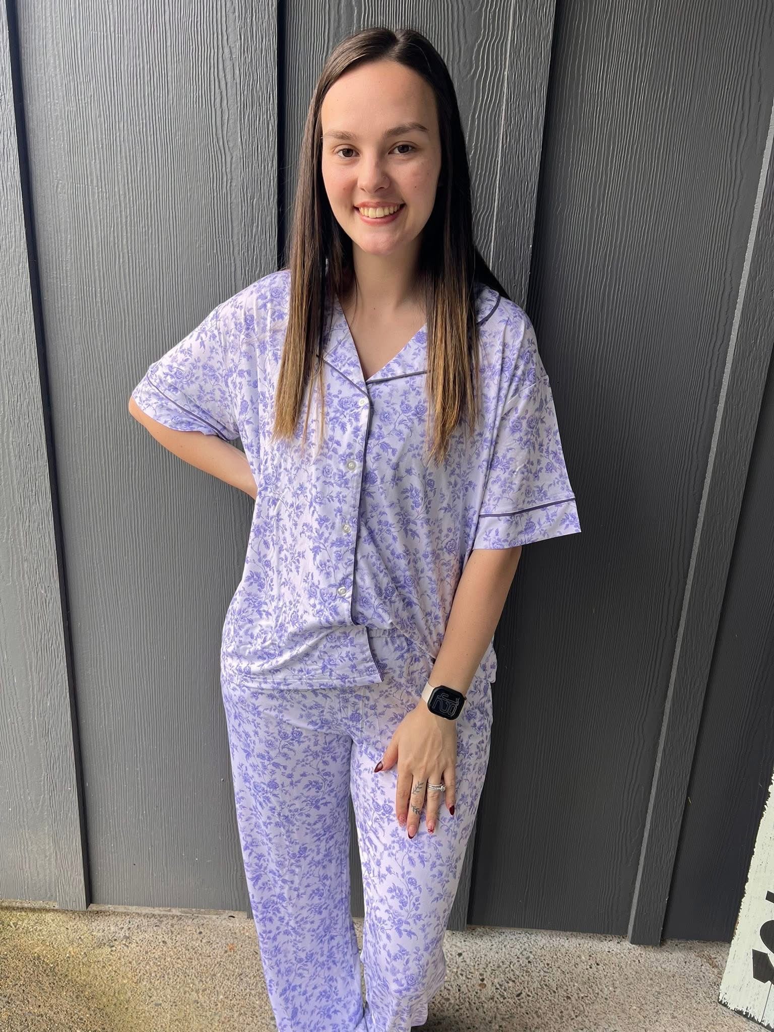 Lavender Toile Womens Pant Set