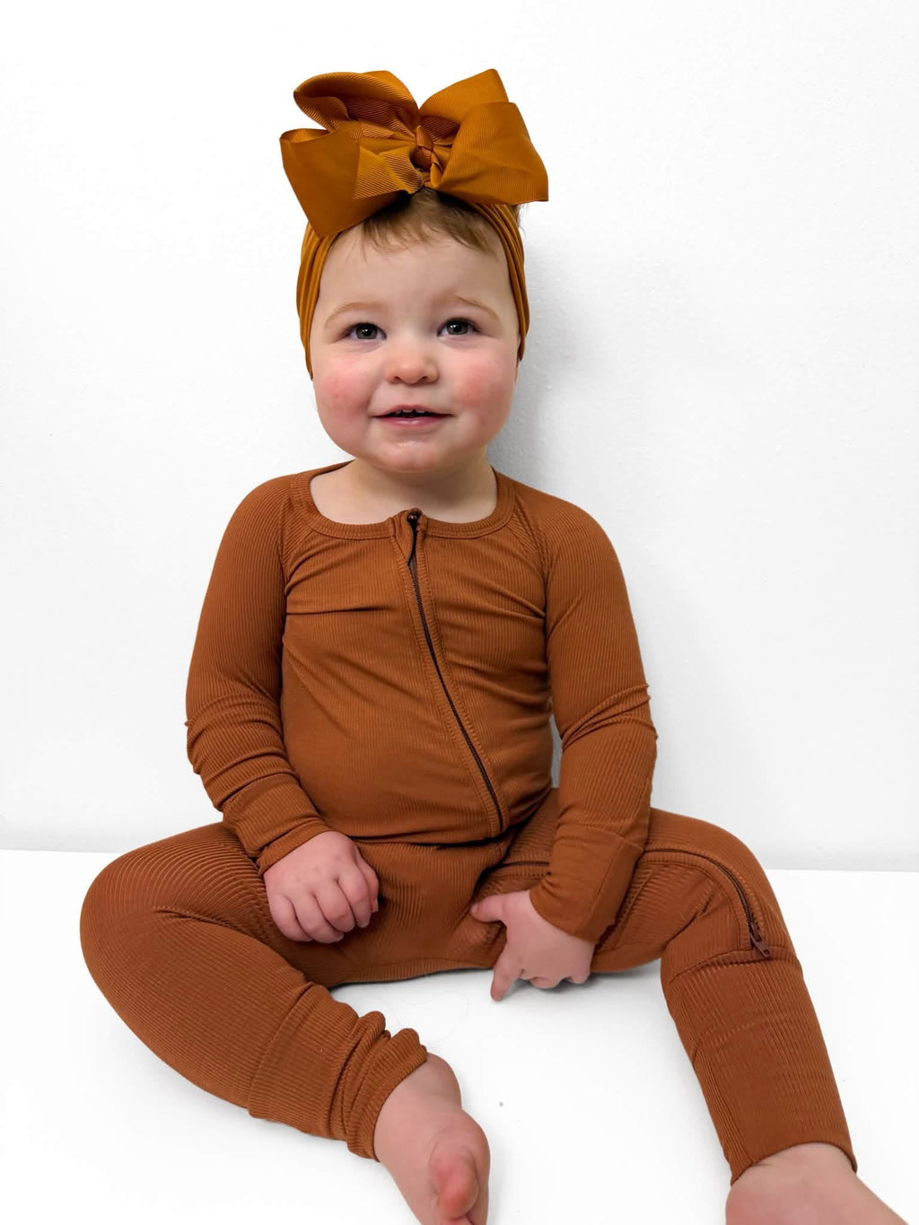 Toasted Toffee Double Zippy Romper