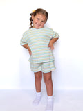 Muted Summer Kids ribbed knit short set