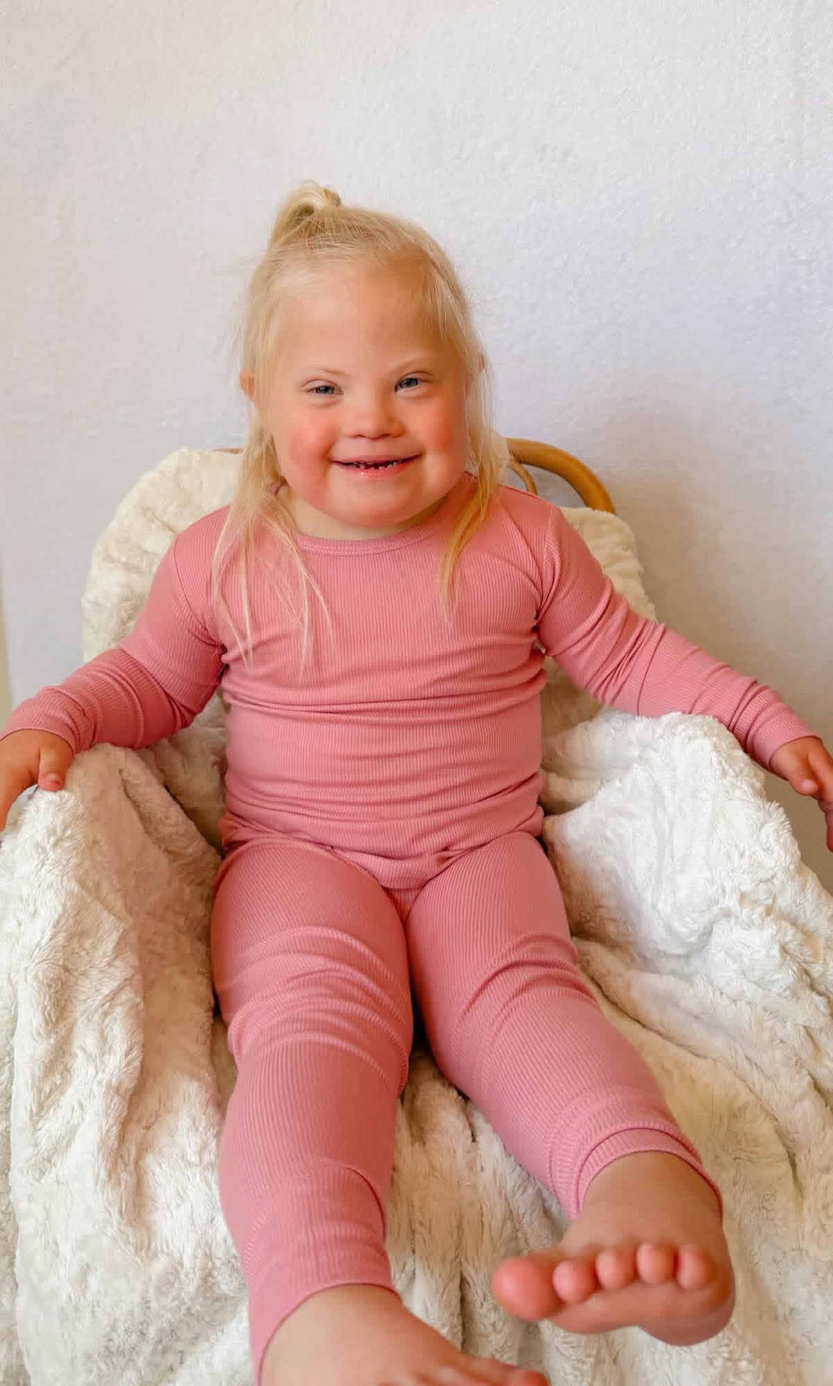 Dusty Rose Ribbed Two Piece Set