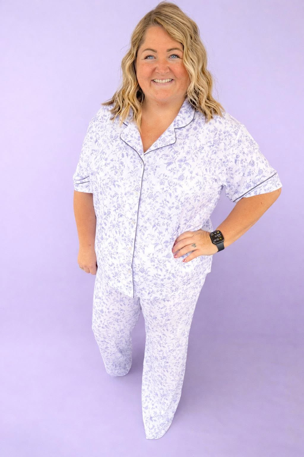 Lavender Toile Womens Pant Set