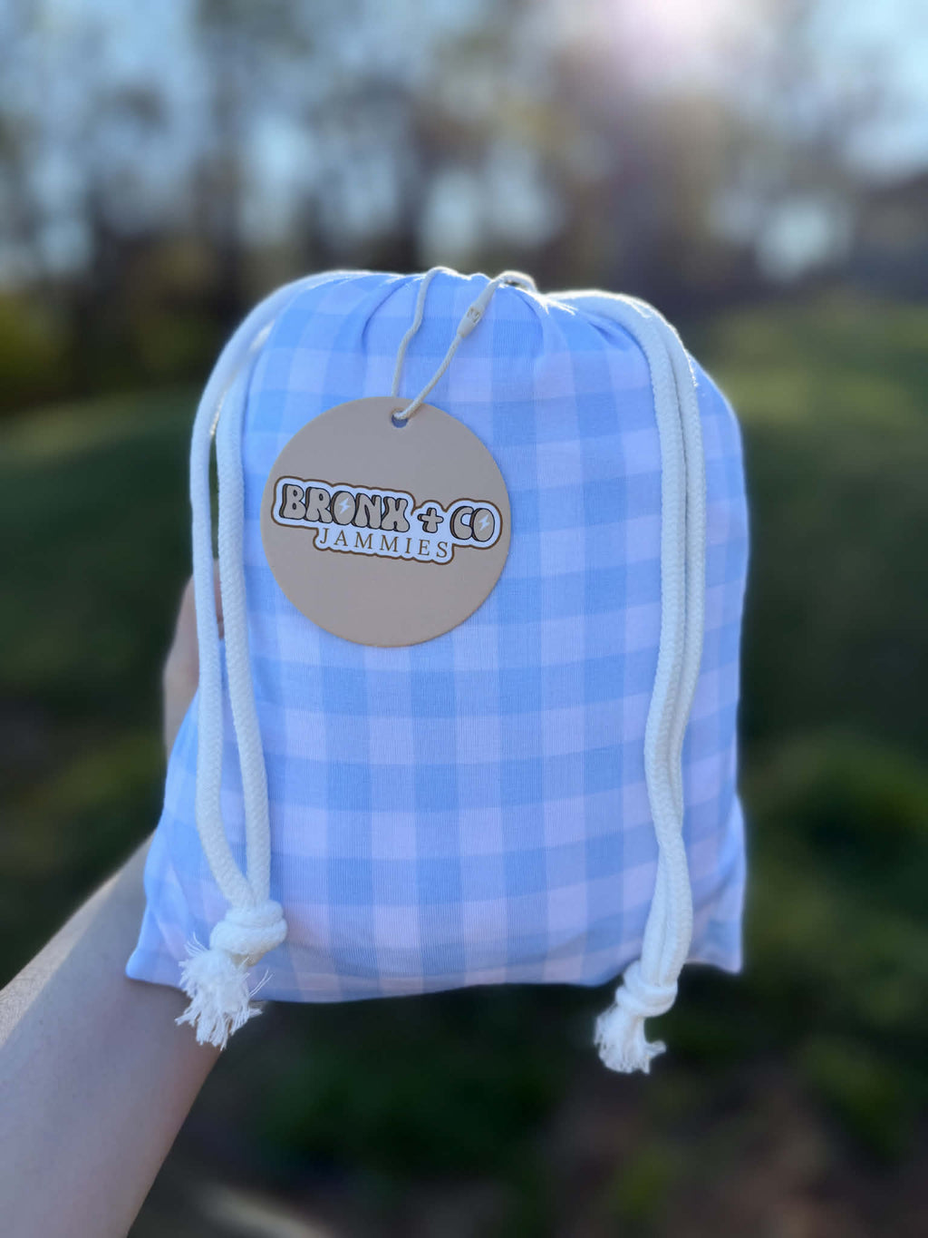 Blue Gingham Crib/Toddler Sheet