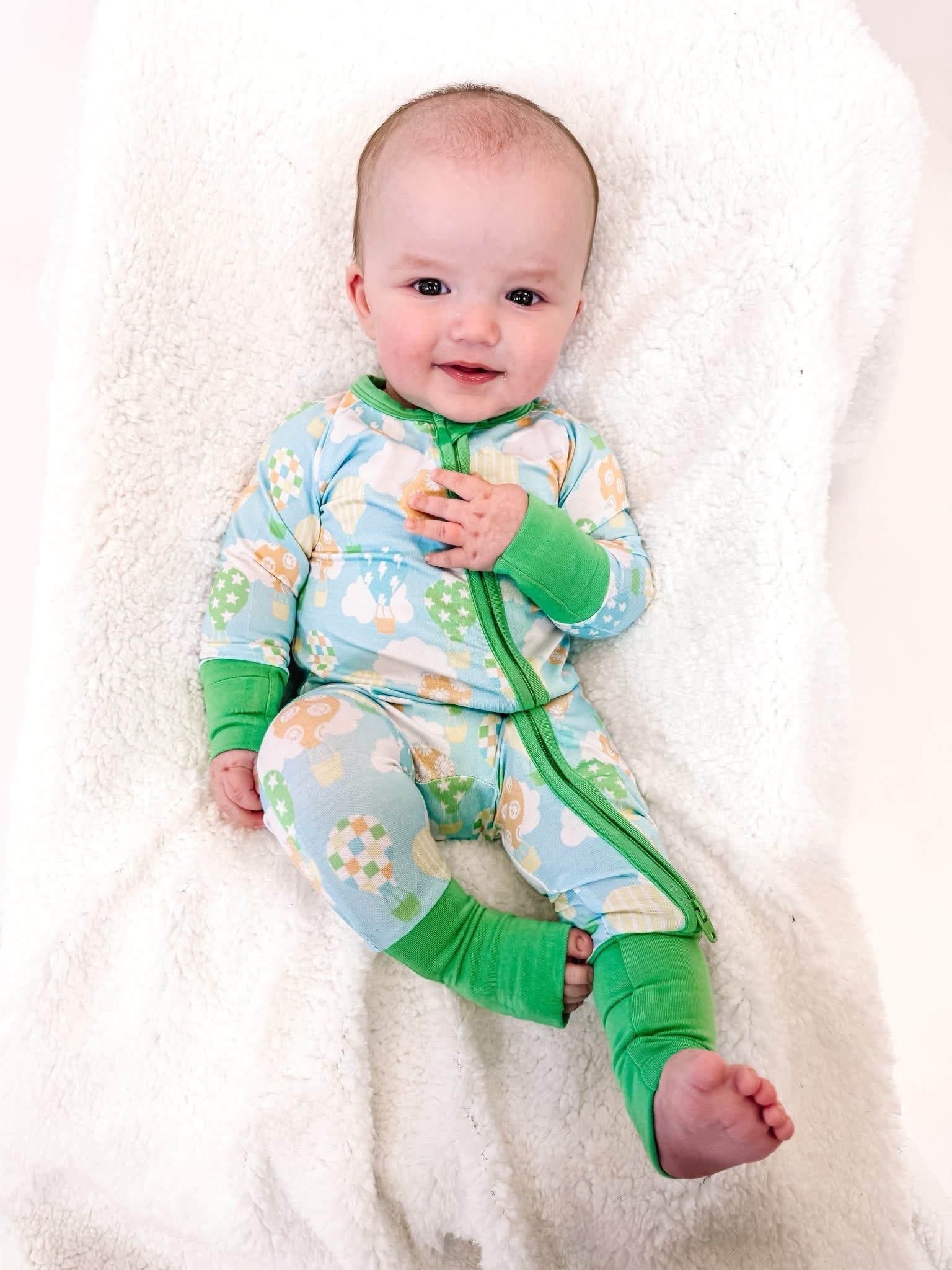 Up, up, and away Double Zippy Romper