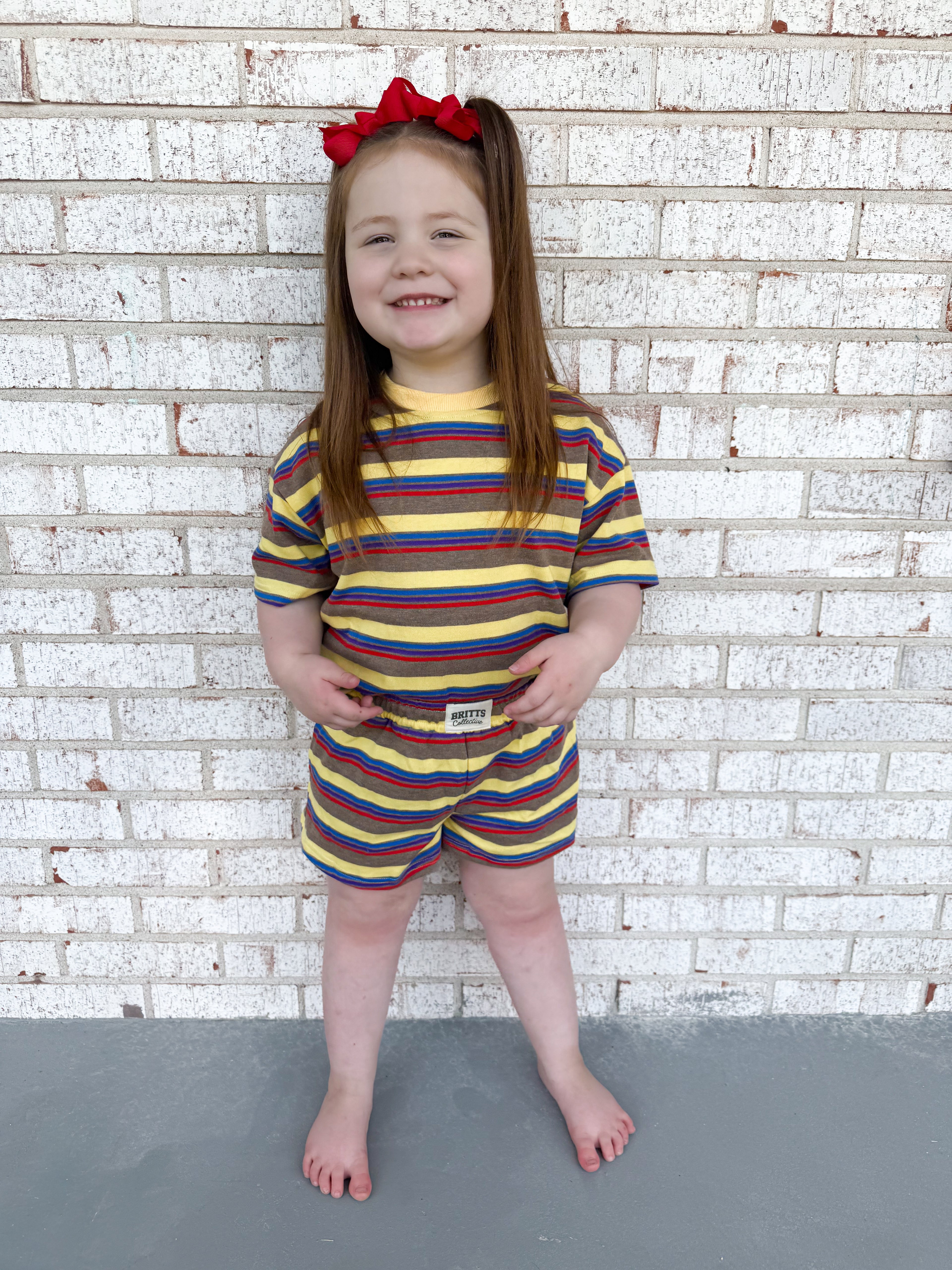 Retro Rhythm Kids Short Set