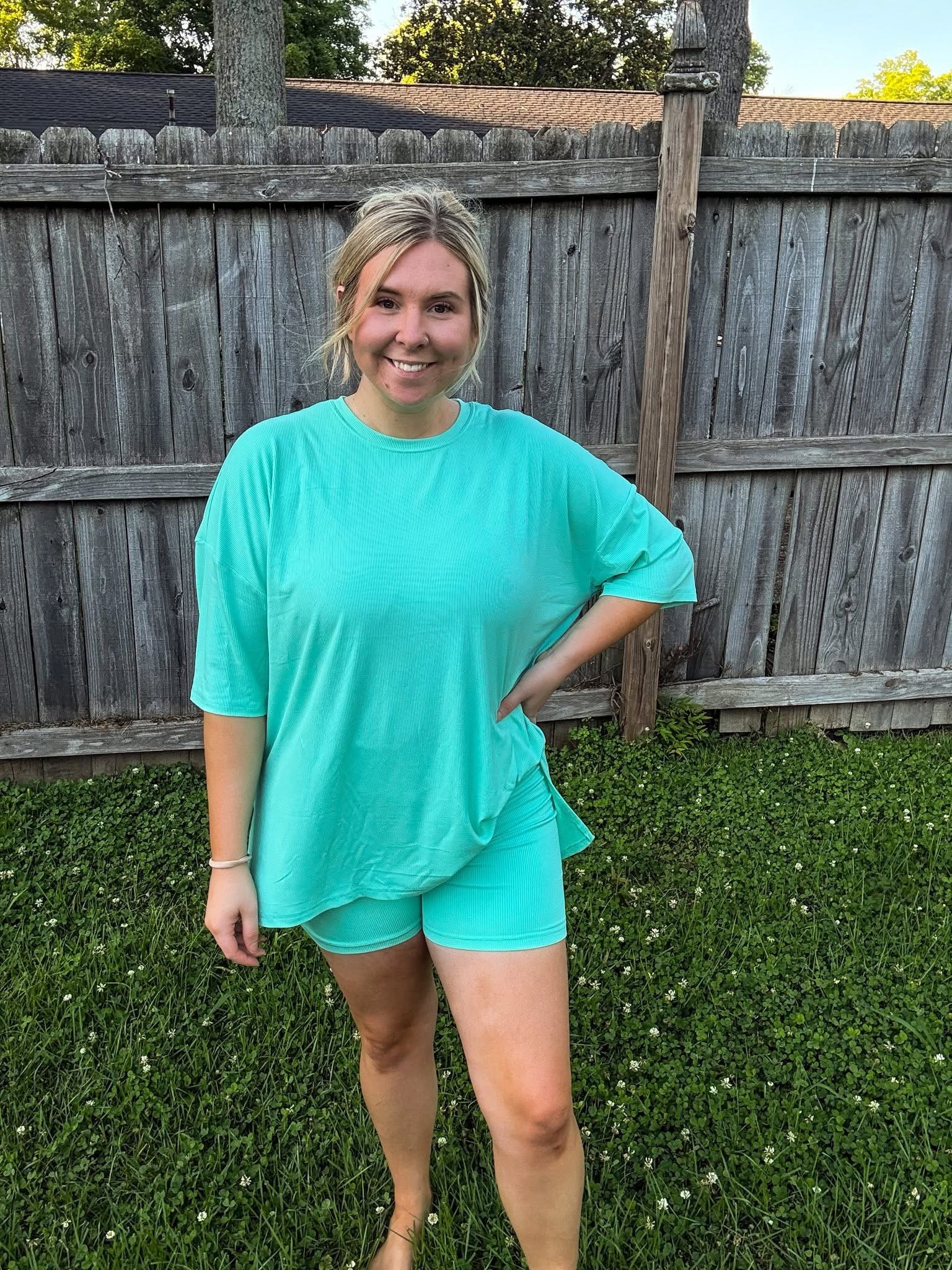 Beach Glass Womens Biker Short Set