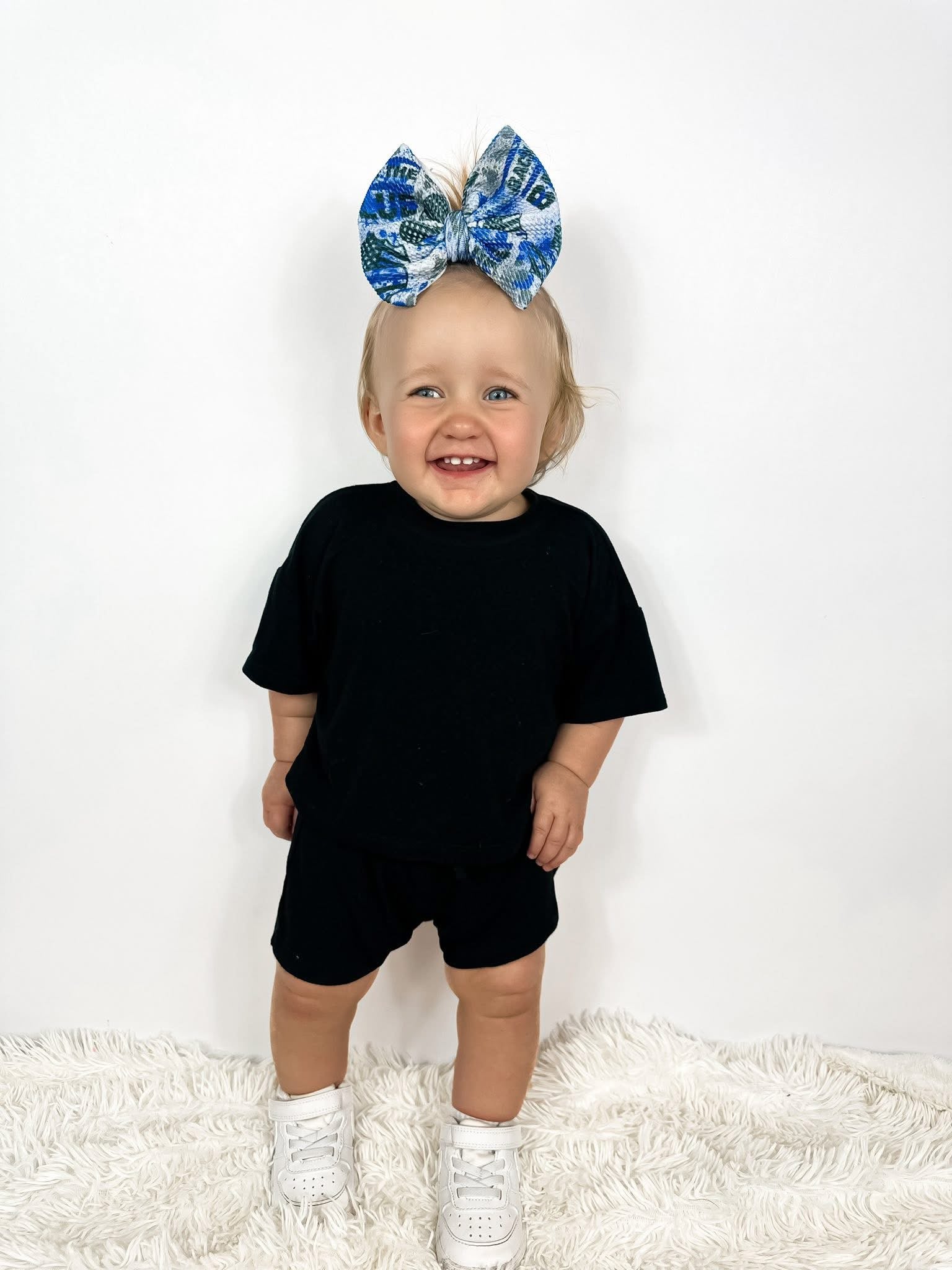 Black licorice Oversized Short Set