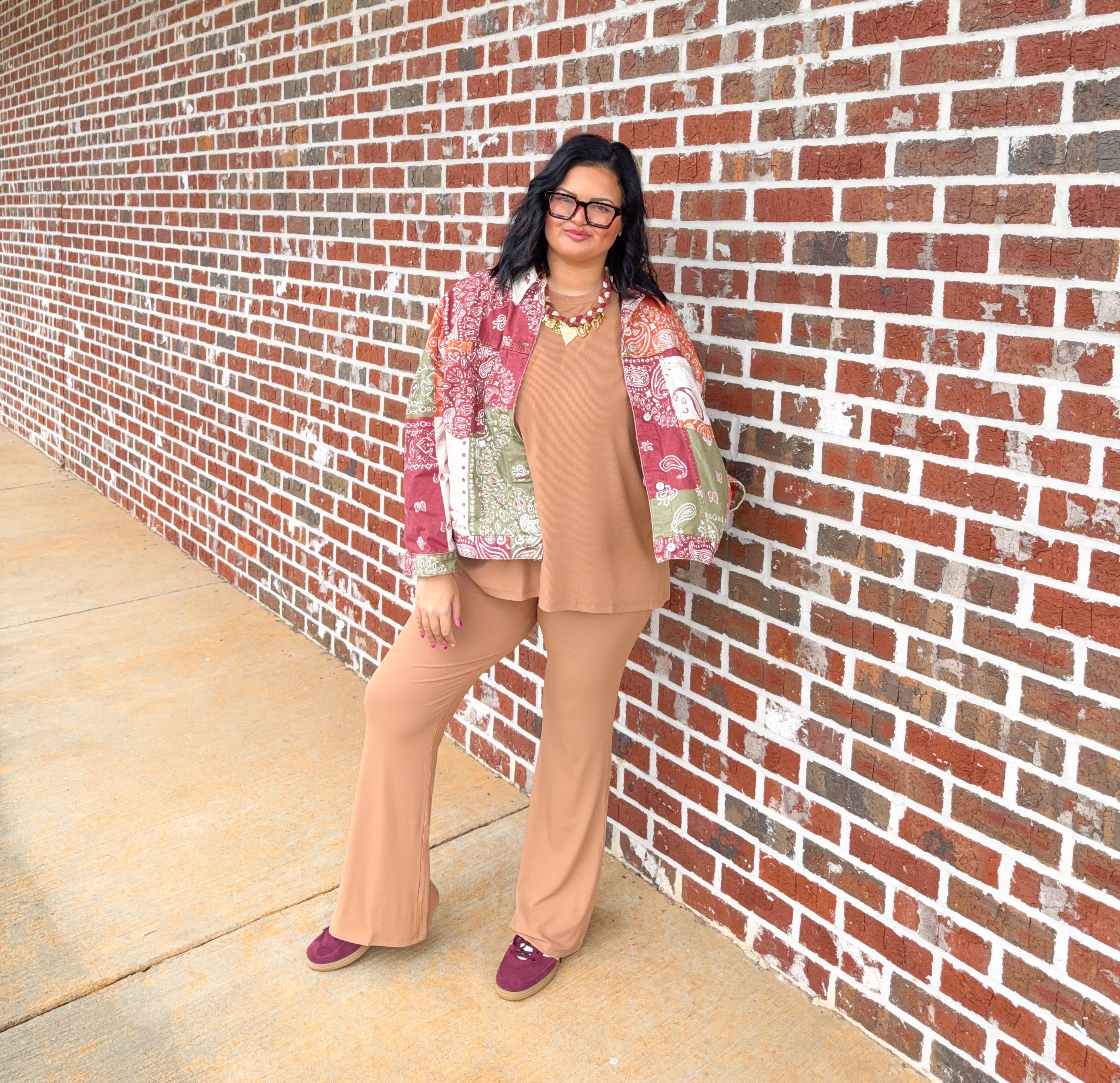 Cafe Ribbed Womens Daywear Pant Set