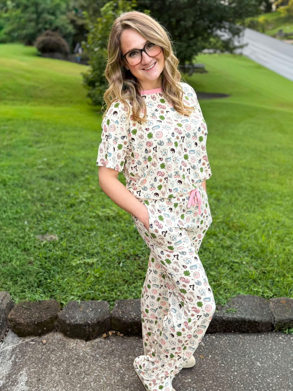 Lucky Days Womens Lounge Pant Set