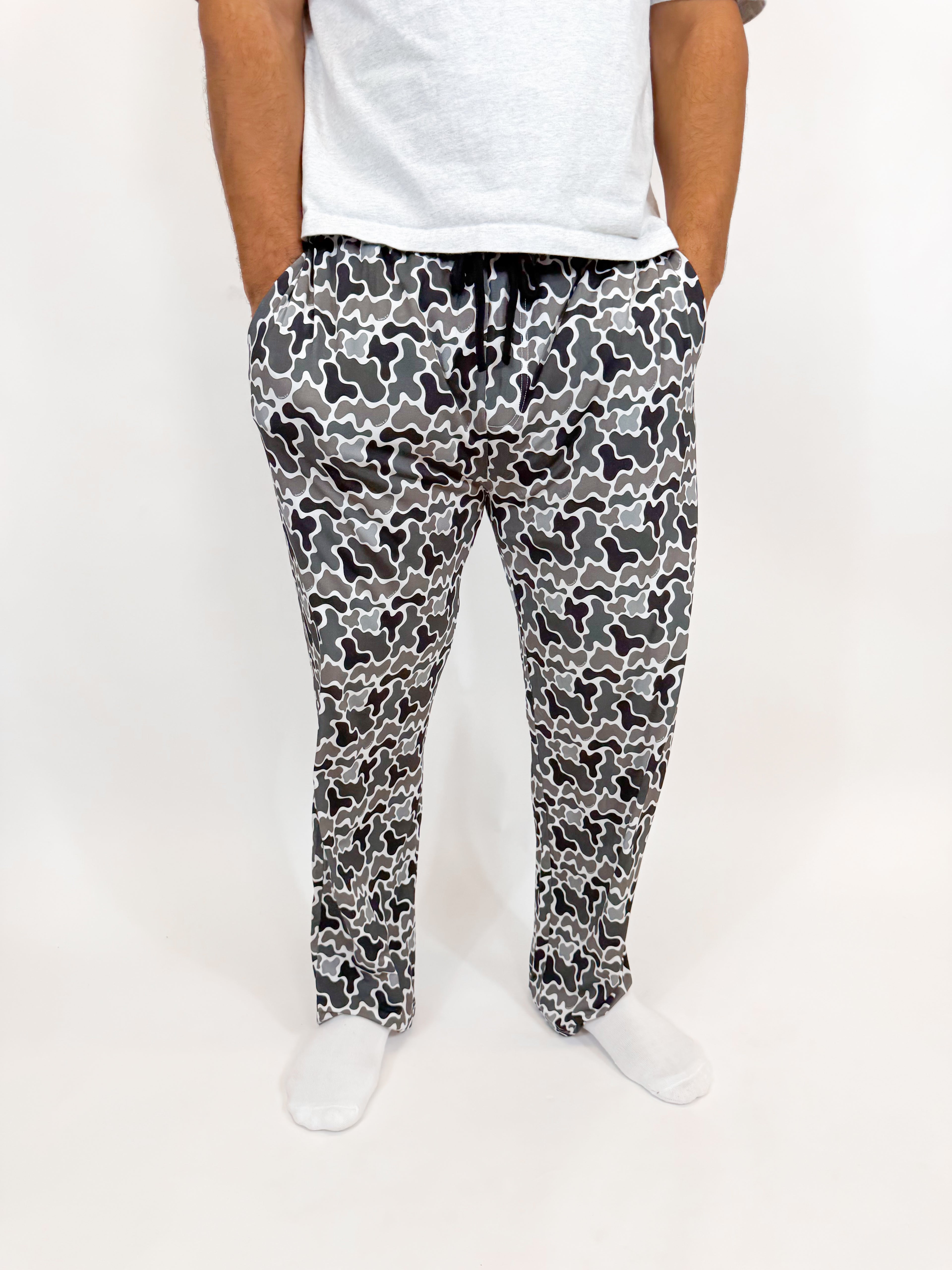 Onyx Camo Unisex Straight Leg Pants