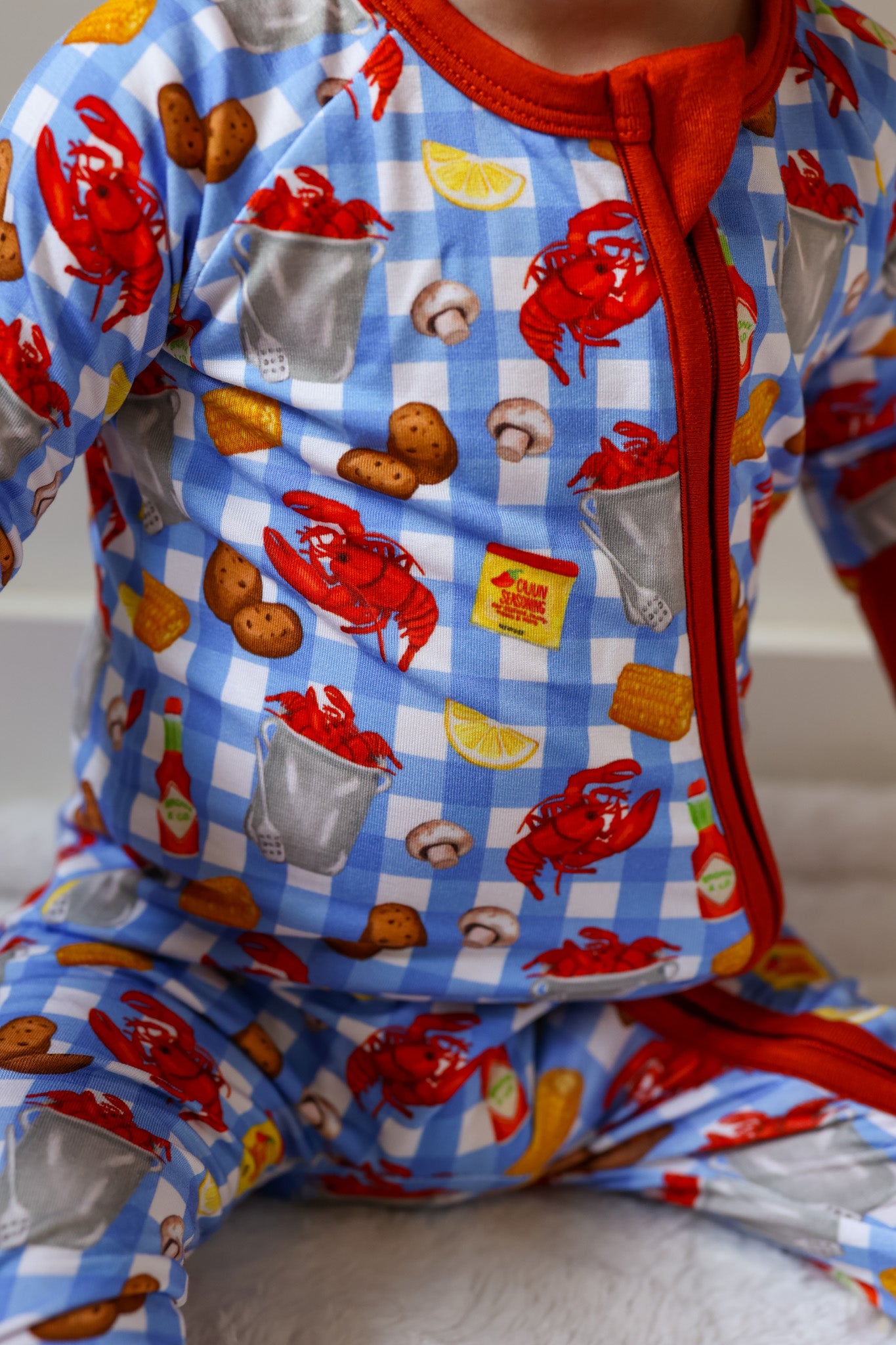 Bronx&Co. Crawfish Boil Double Zippy Romper