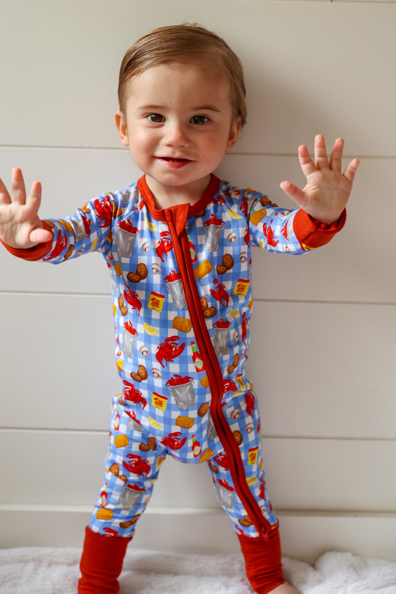 Bronx&Co. Crawfish Boil Double Zippy Romper