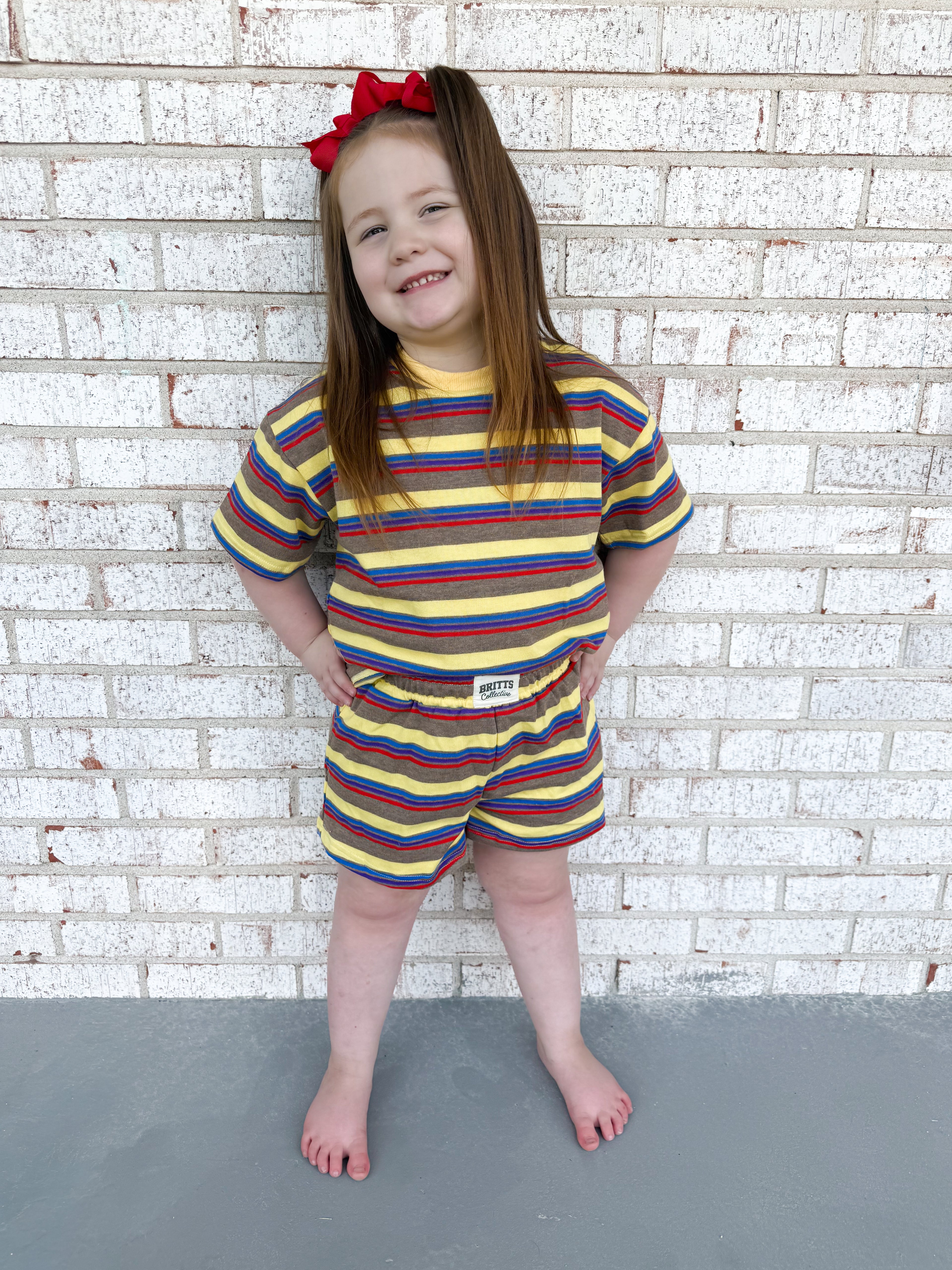 Retro Rhythm Kids Short Set