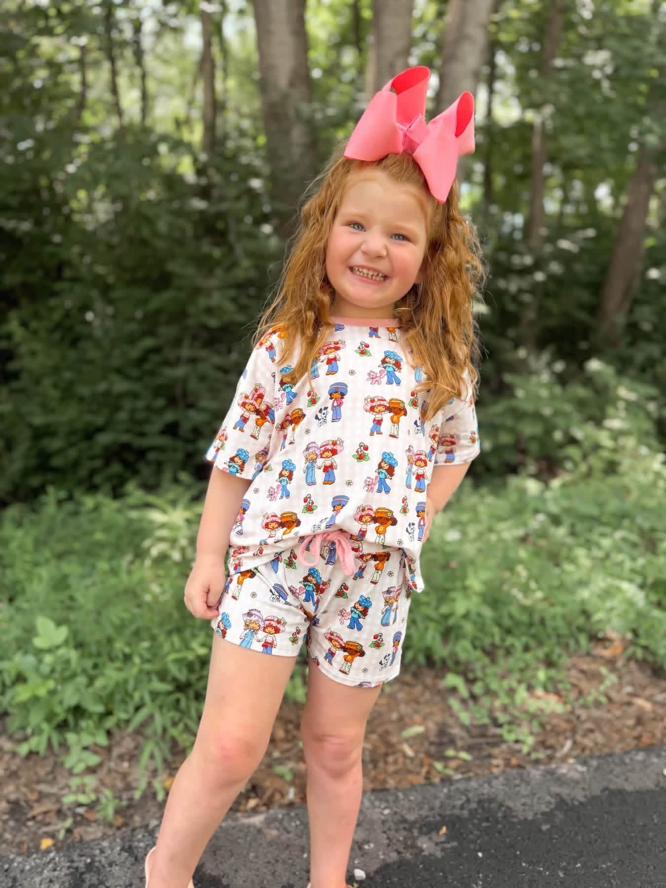 Berry Best Friends Oversized Short Set