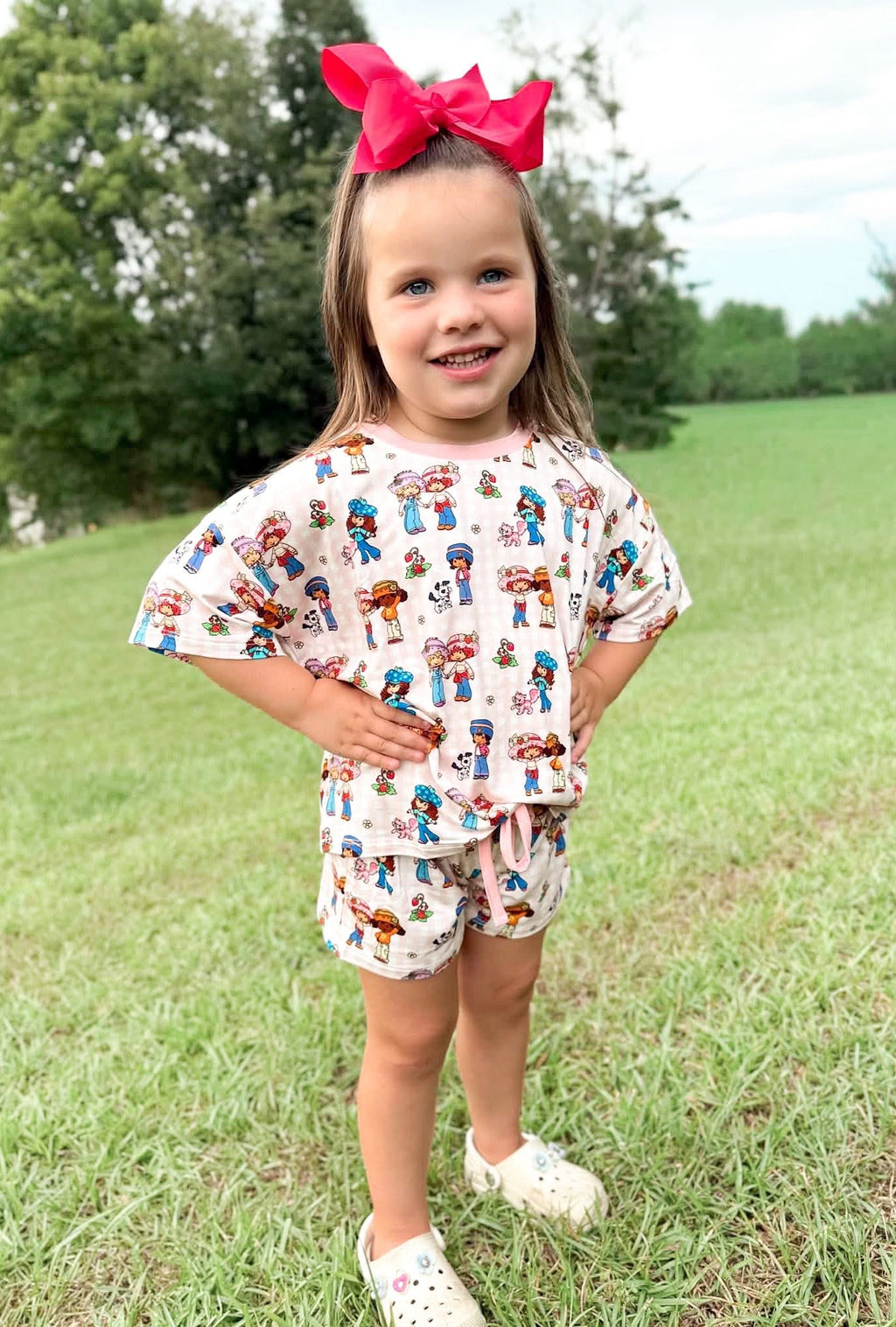 Berry Best Friends Oversized Short Set