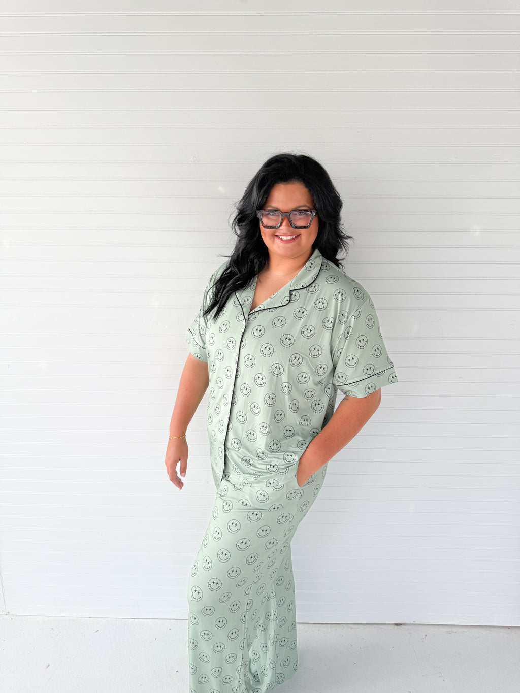 Pistachio Smileys Womens Pant Set