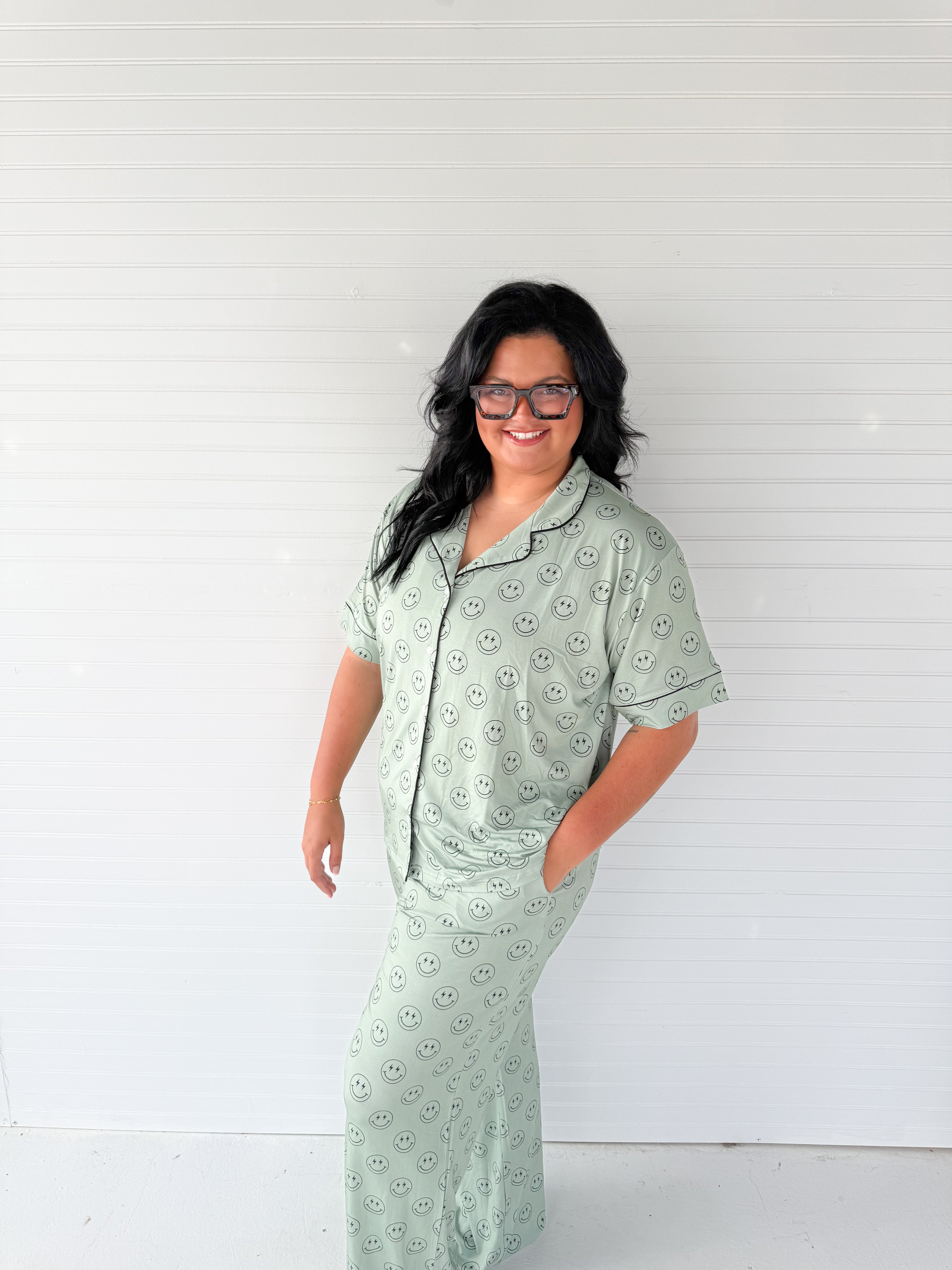 Pistachio Smileys Womens Pant Set