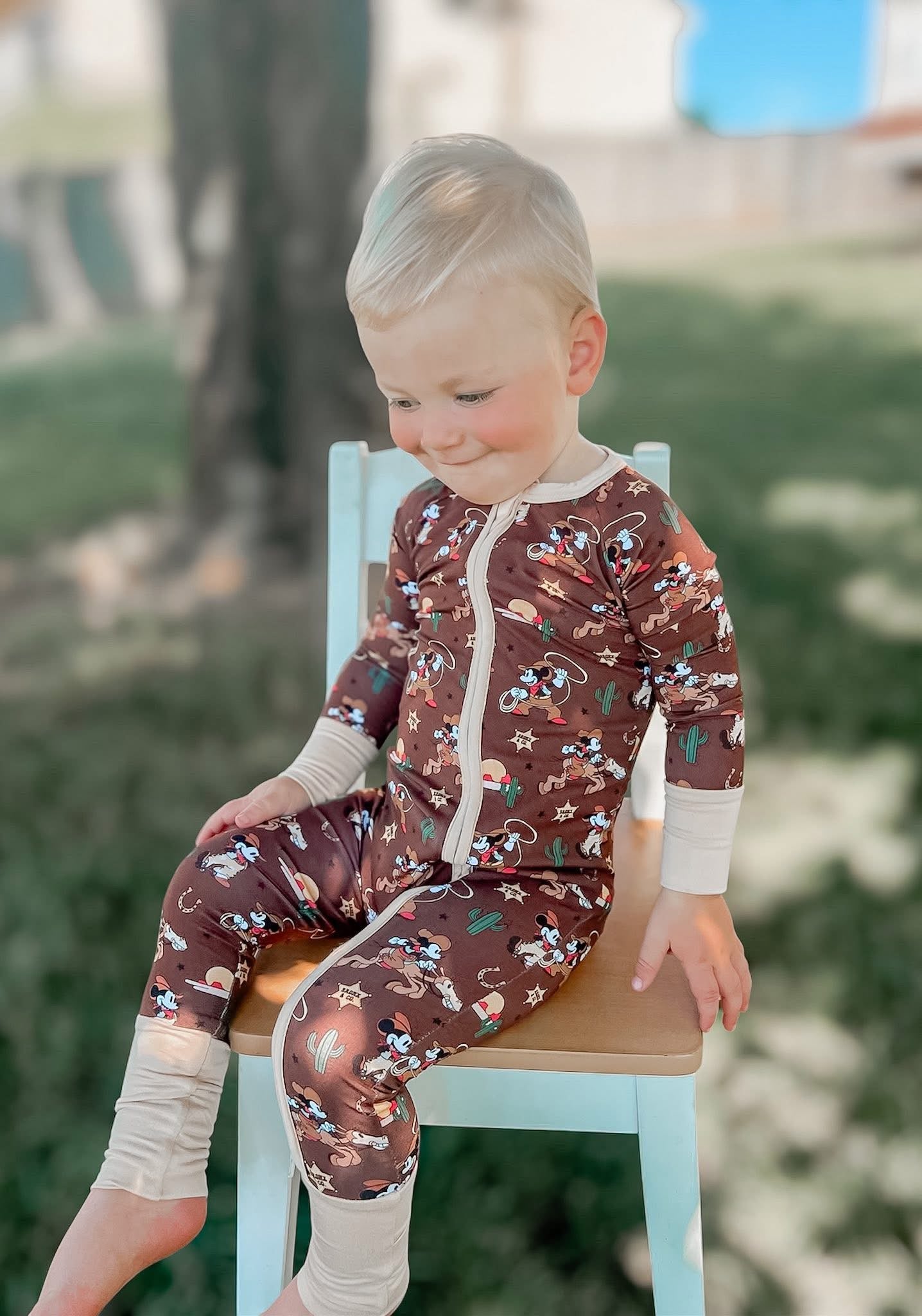 Western Rodeo Double Zippy Romper