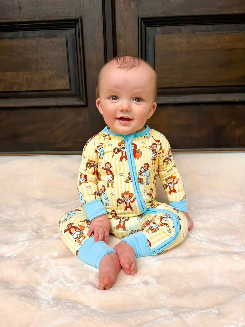 Monkey Business Double Zippy Romper