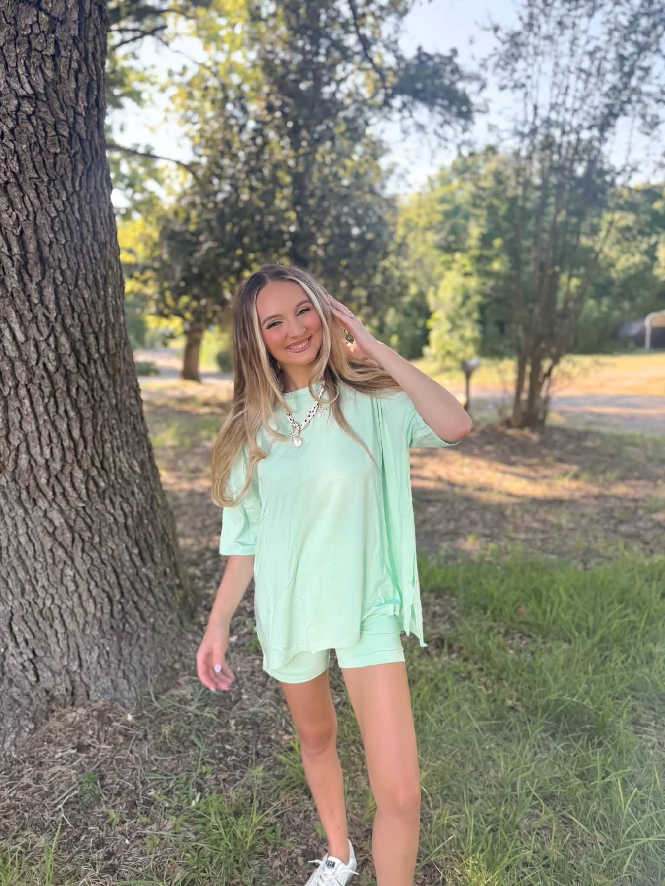 Seafoam Womens Biker Short Set