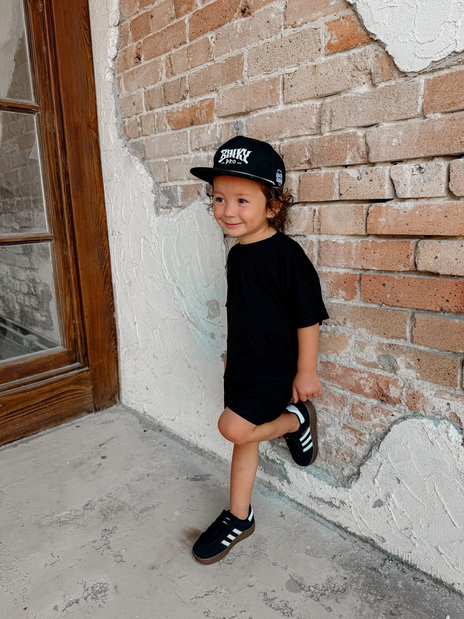 Black licorice Oversized Short Set
