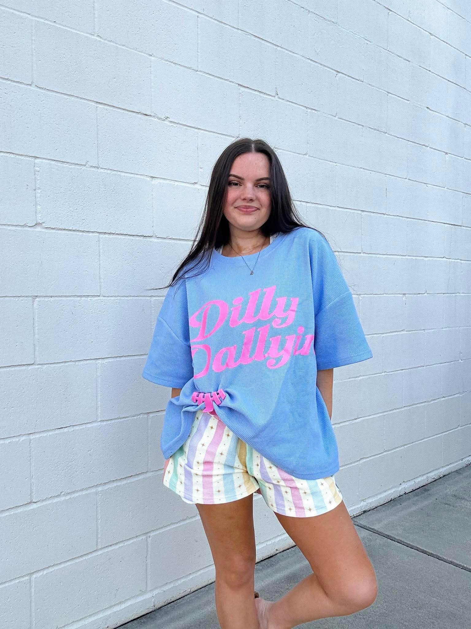 Dilly Dallyin' Waffle Knit Short Set