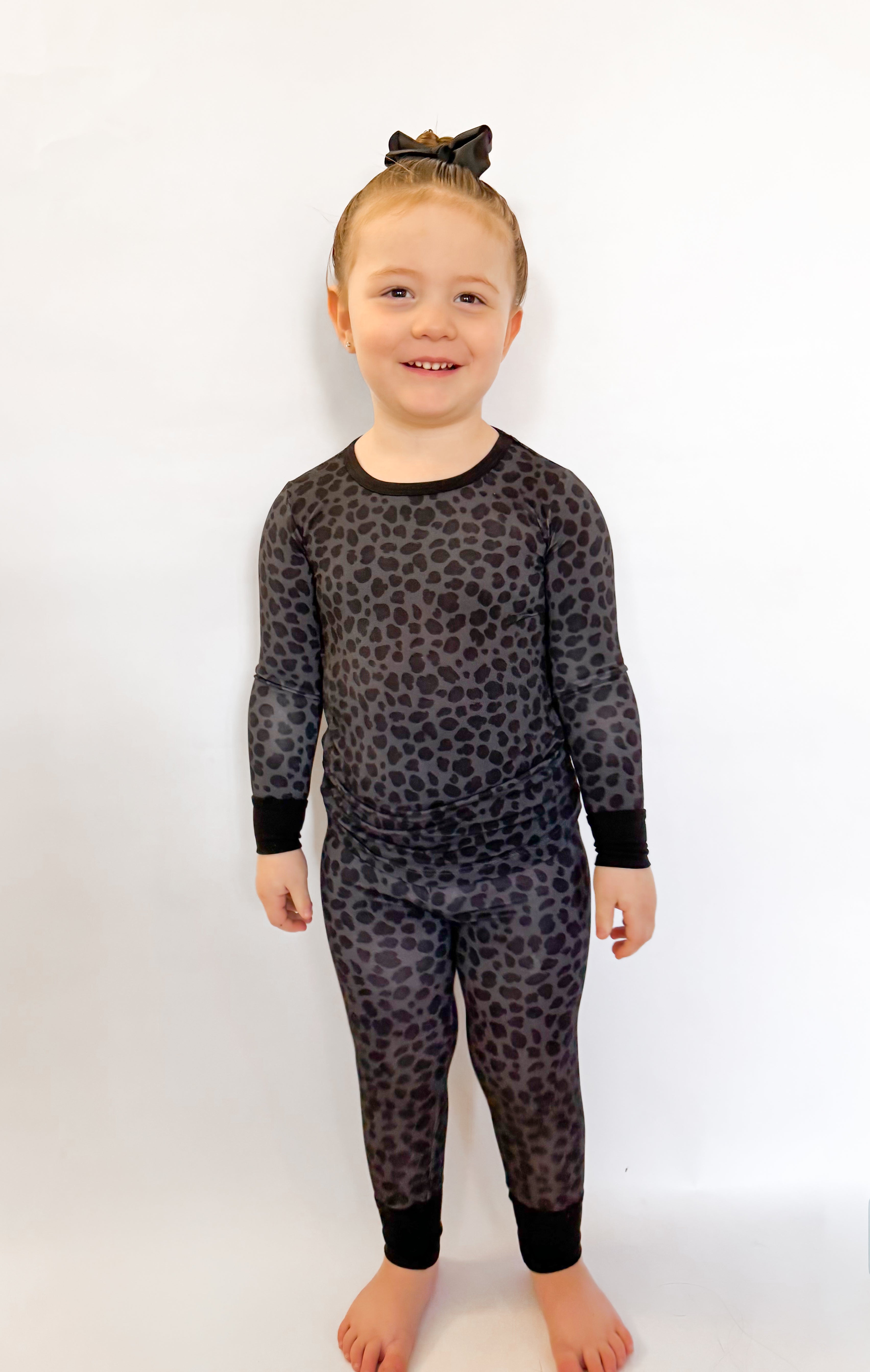 Charcoal Cheetah Two Piece Set