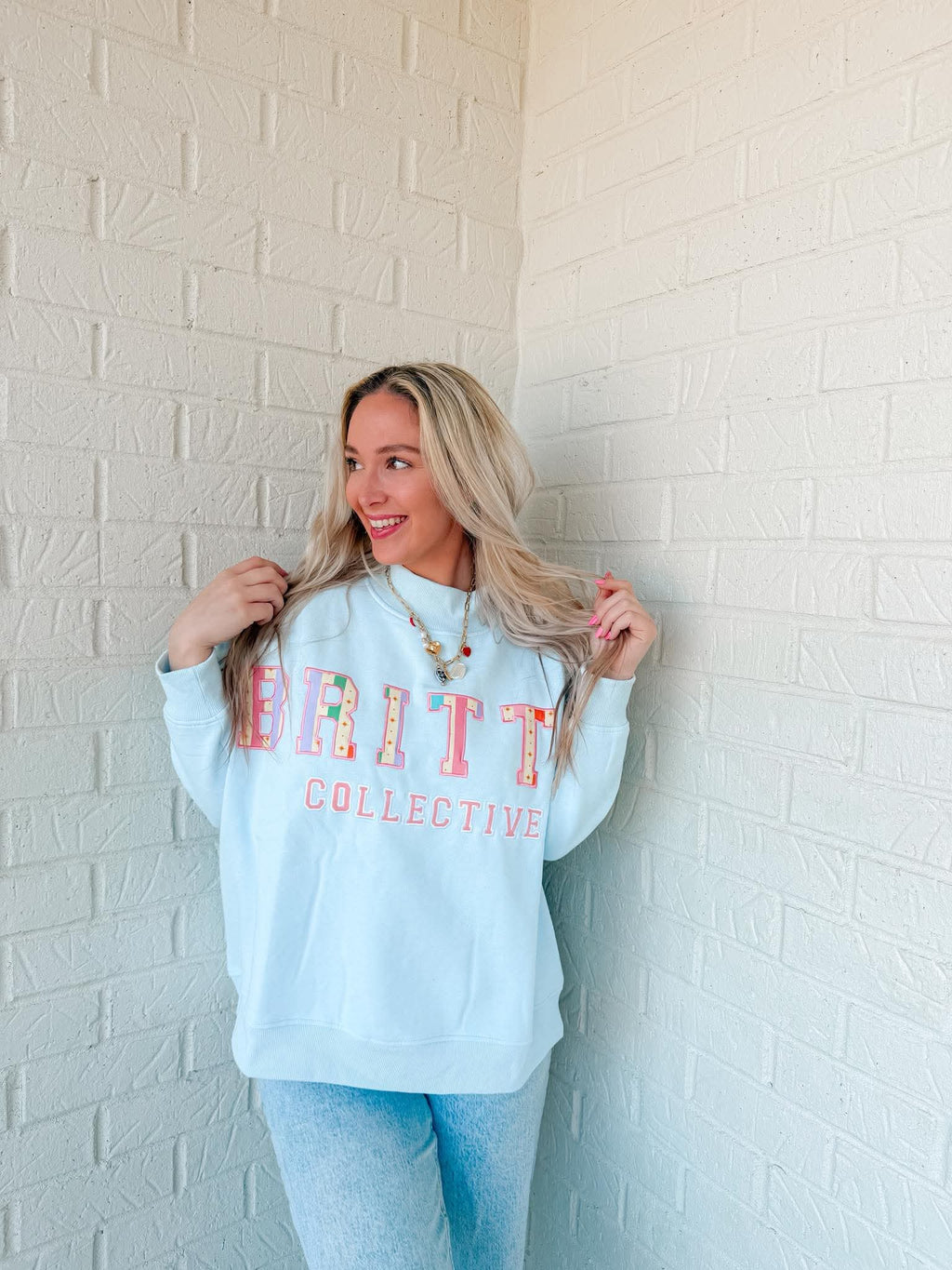 Britts Collective Striped Mockneck Sweater