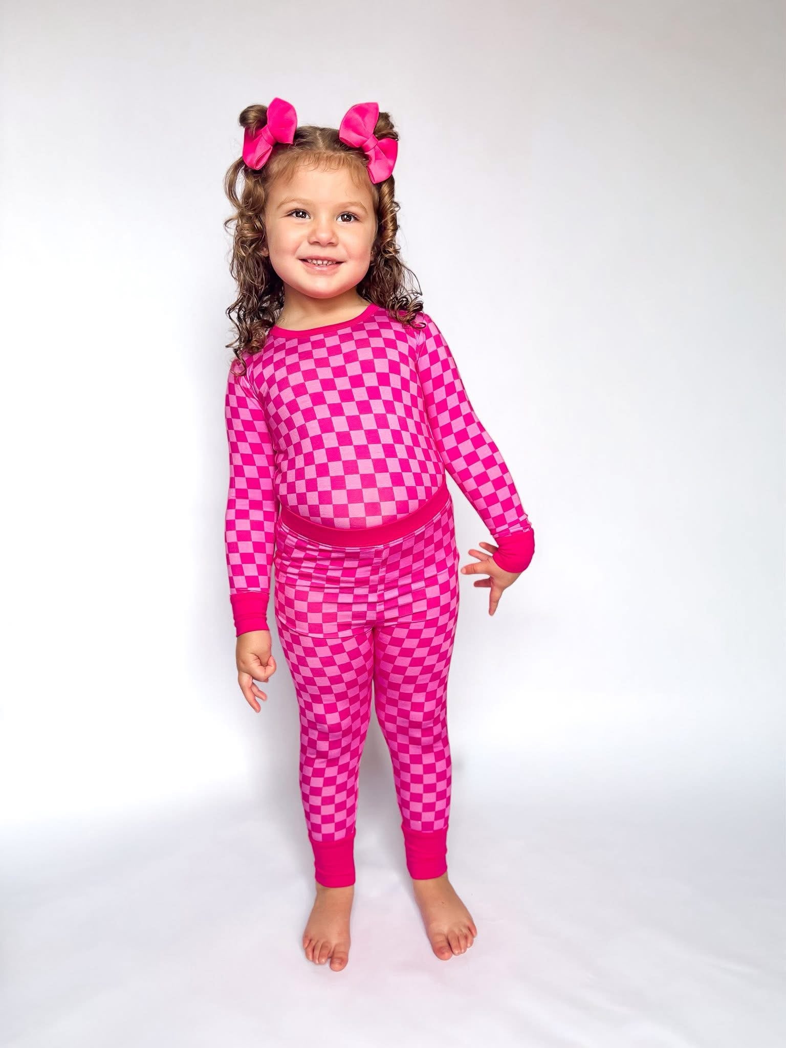 Pink Checkered Two Piece Set