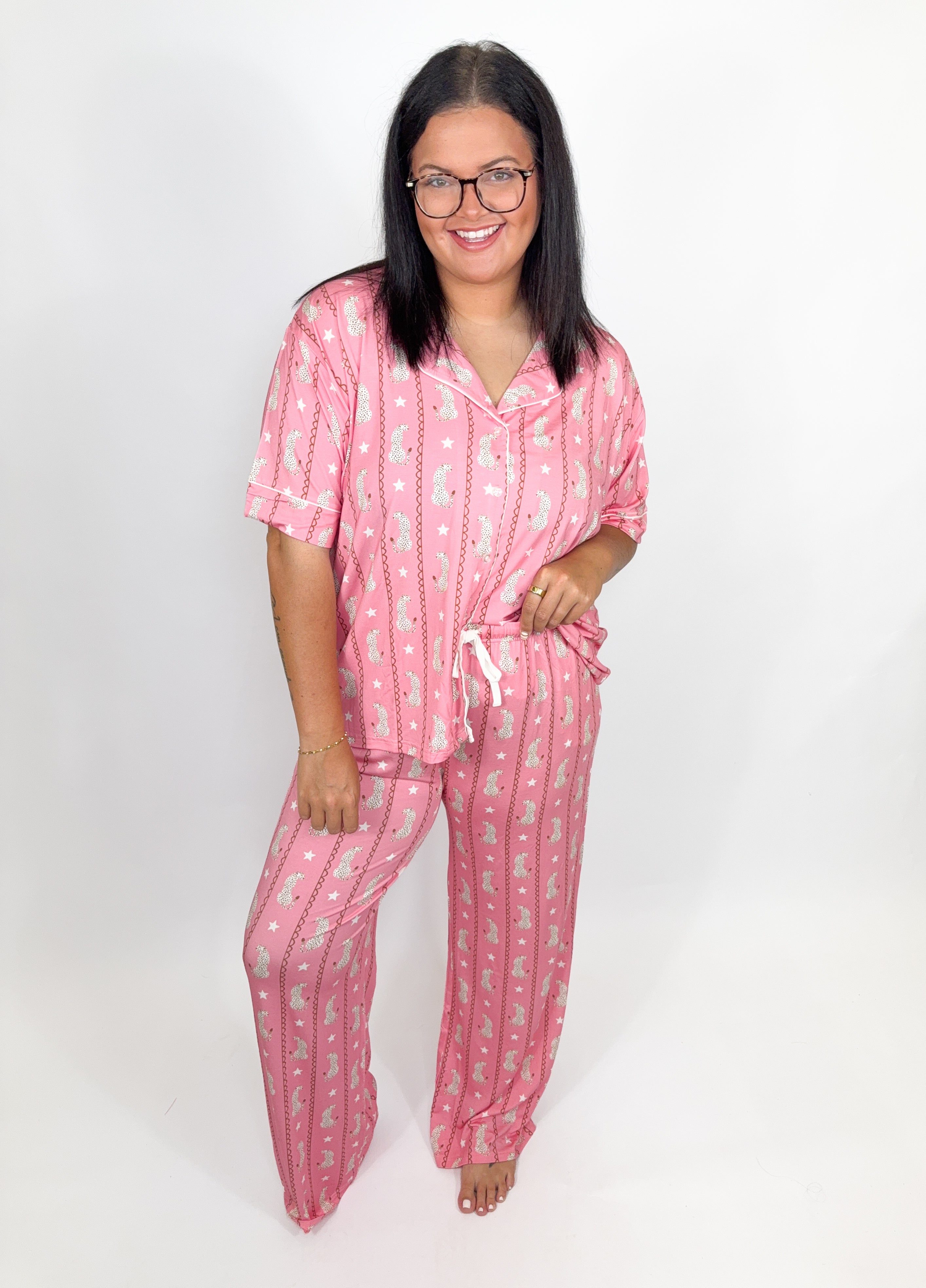 Pretty Leopards Womens Pant Set