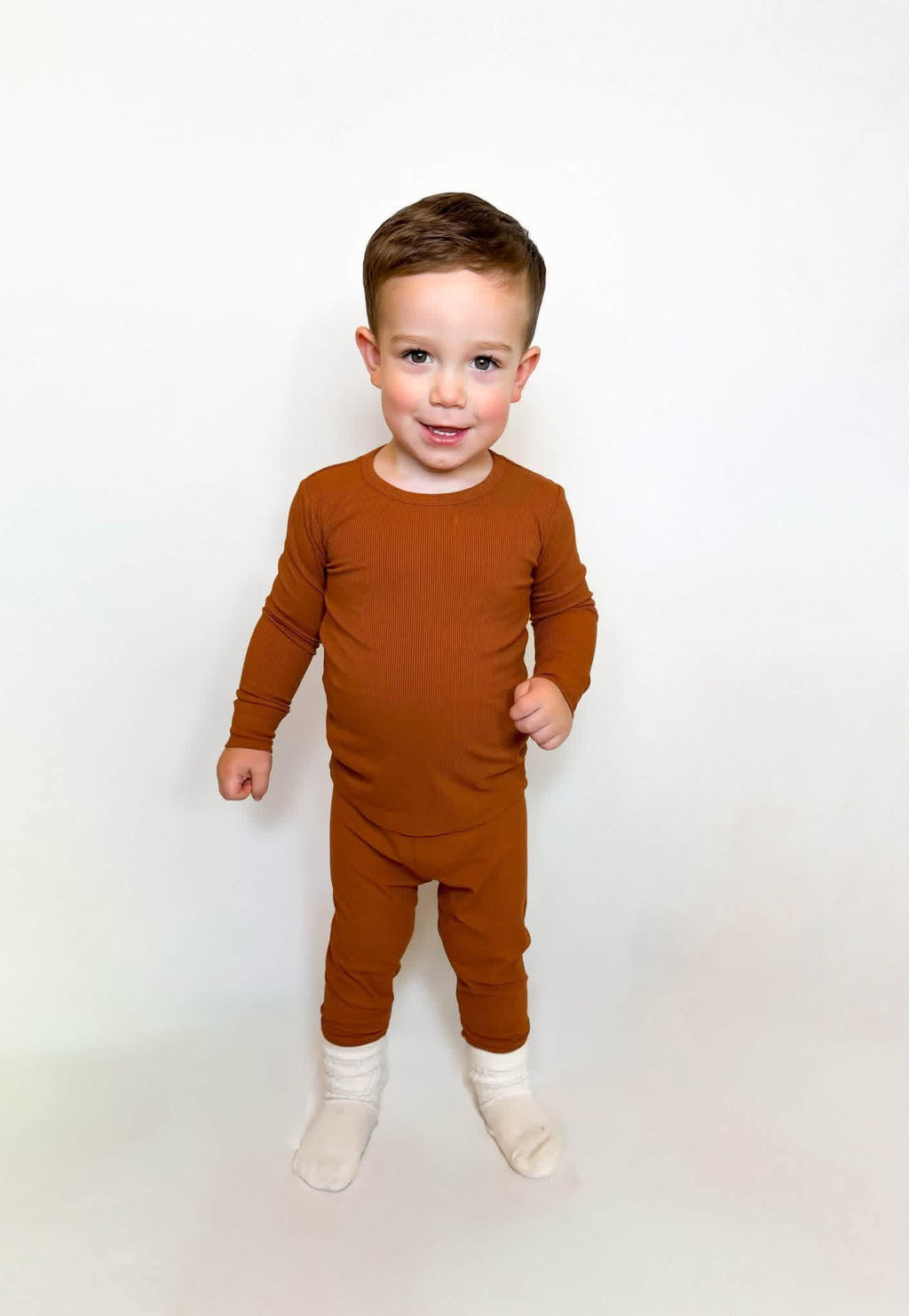 Toasted Toffee Ribbed Two Piece Set