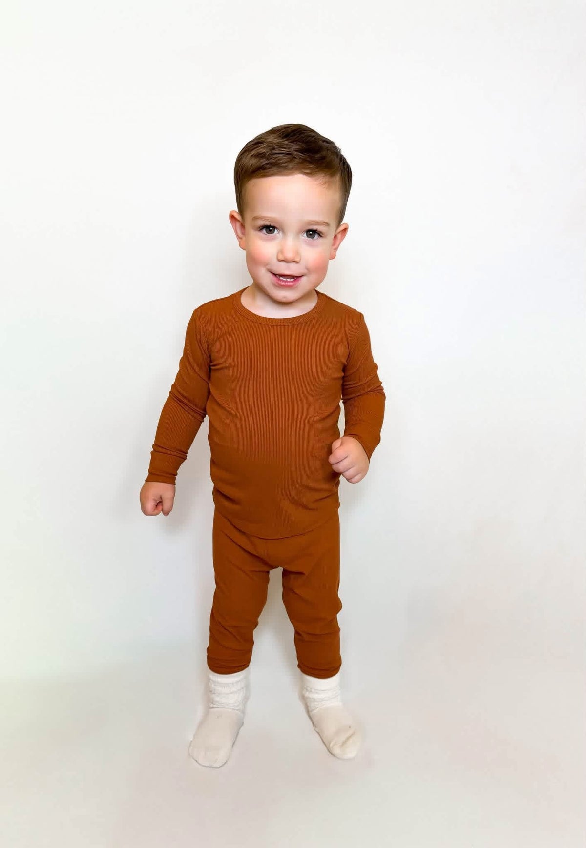 Toasted Toffee Ribbed Two Piece Set