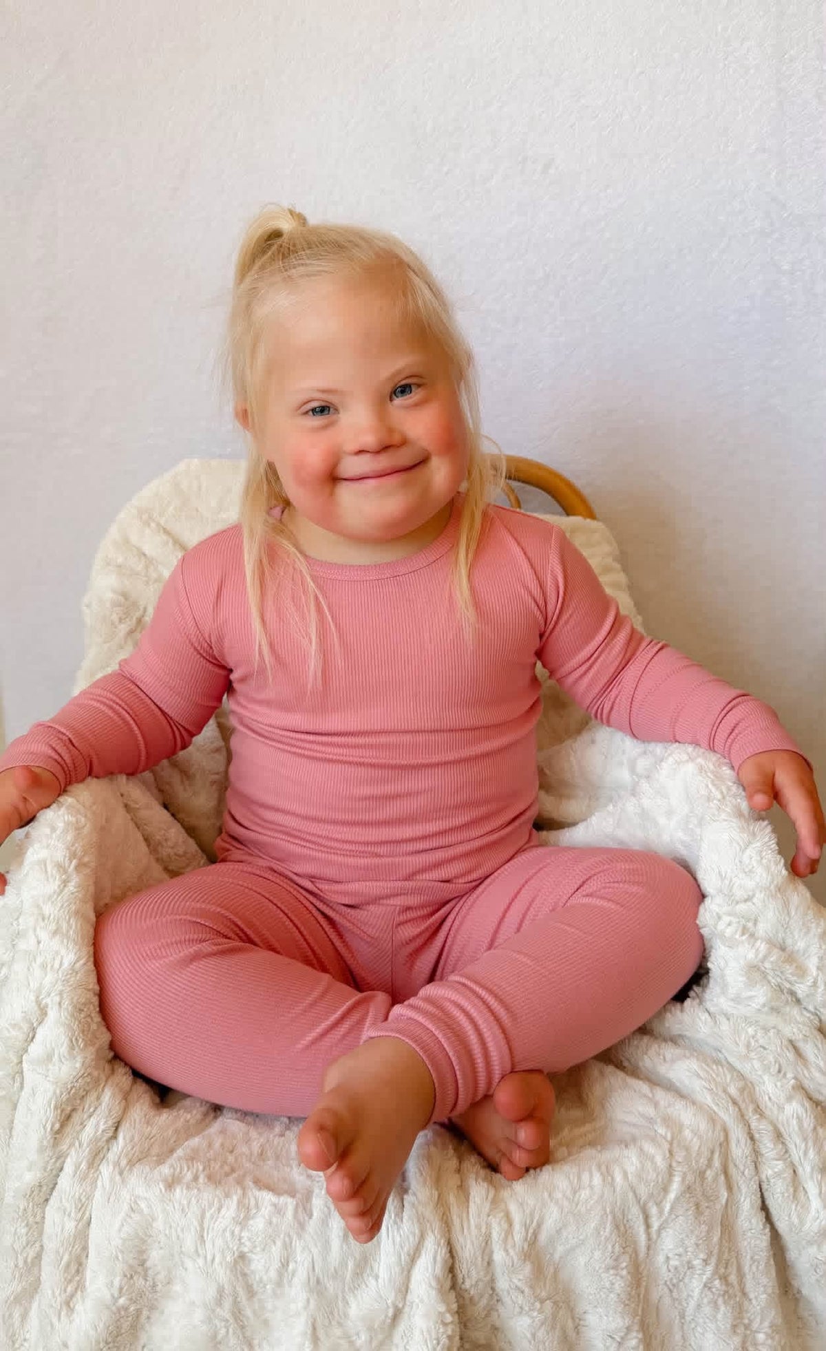 Dusty Rose Ribbed Two Piece Set